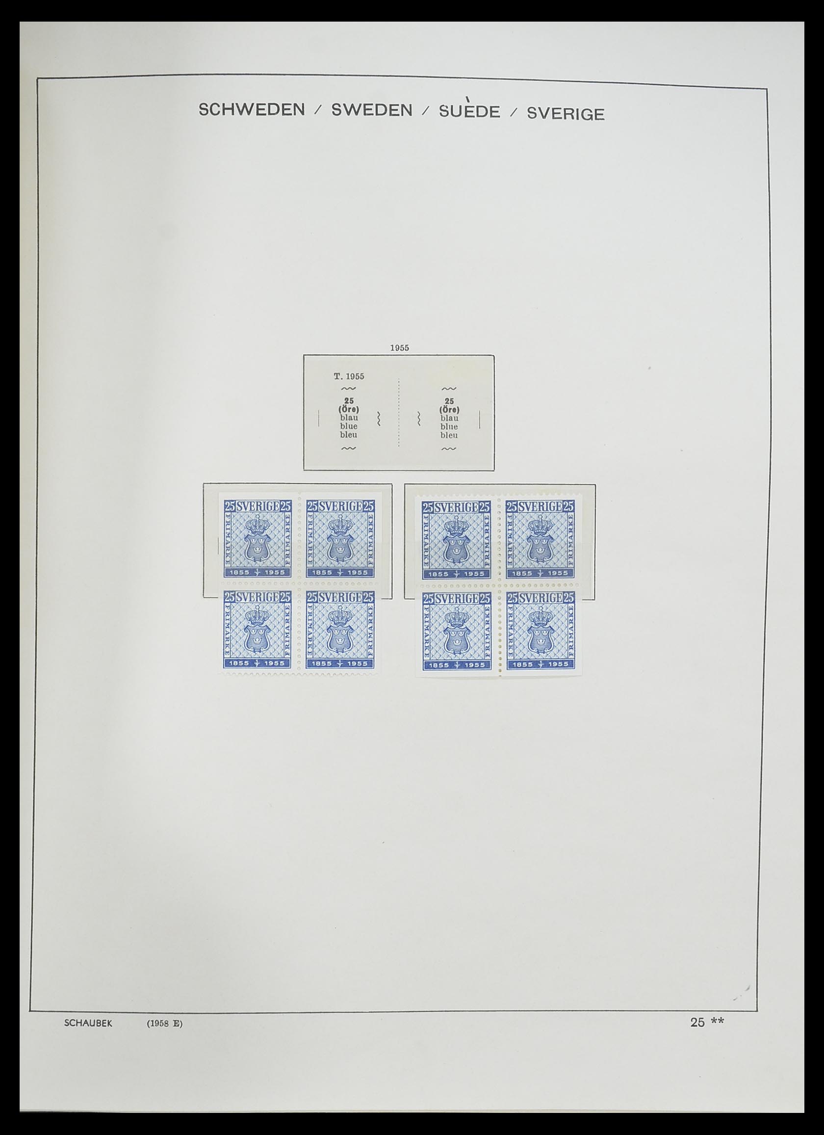 33293 044 - Postzegelverzameling 33293 Zweden 1855-1996.