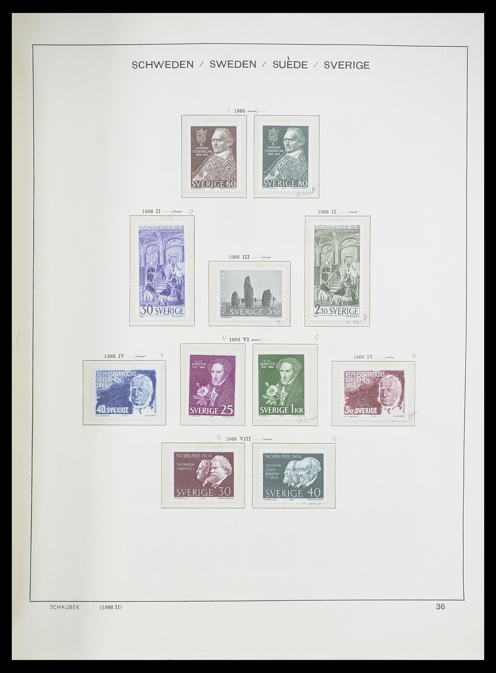 33293 071 - Postzegelverzameling 33293 Zweden 1855-1996.
