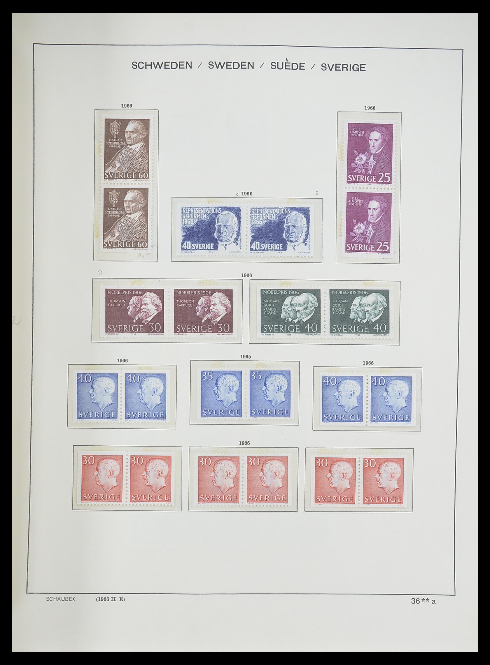 33293 073 - Postzegelverzameling 33293 Zweden 1855-1996.