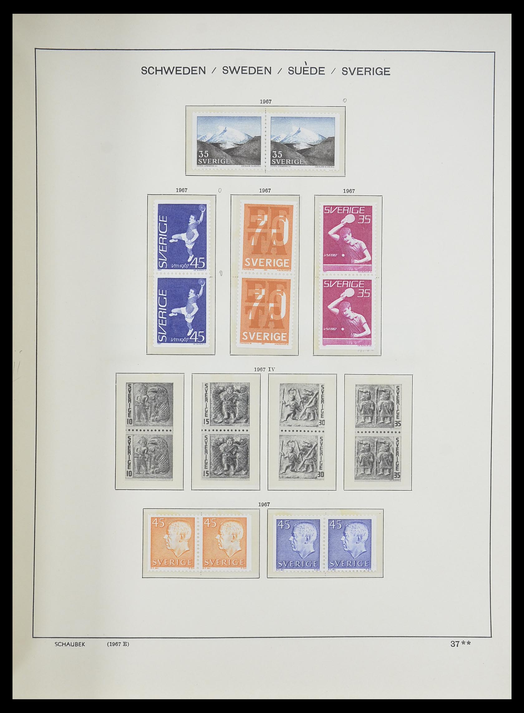33293 075 - Postzegelverzameling 33293 Zweden 1855-1996.