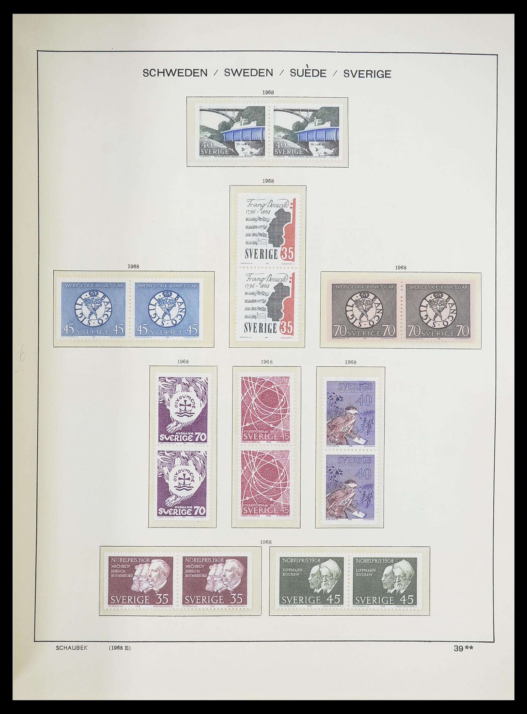 33293 079 - Postzegelverzameling 33293 Zweden 1855-1996.