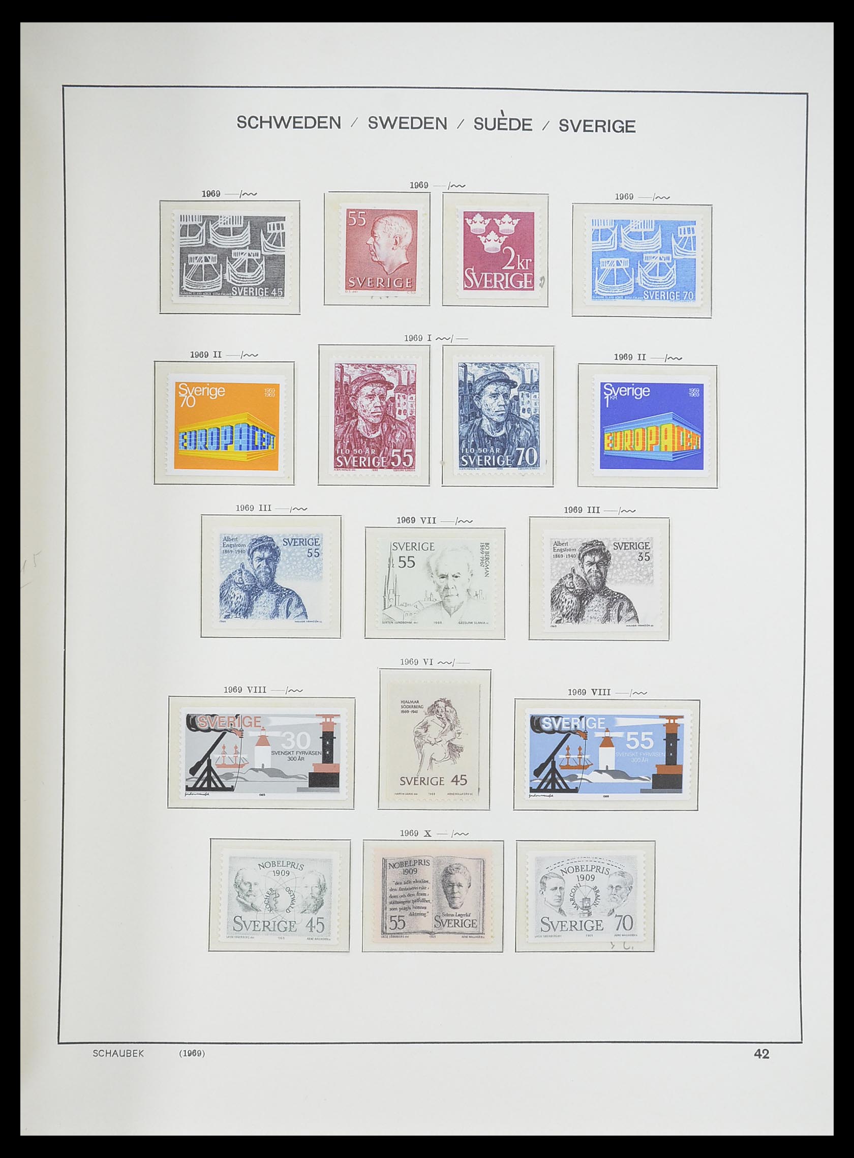 33293 082 - Postzegelverzameling 33293 Zweden 1855-1996.