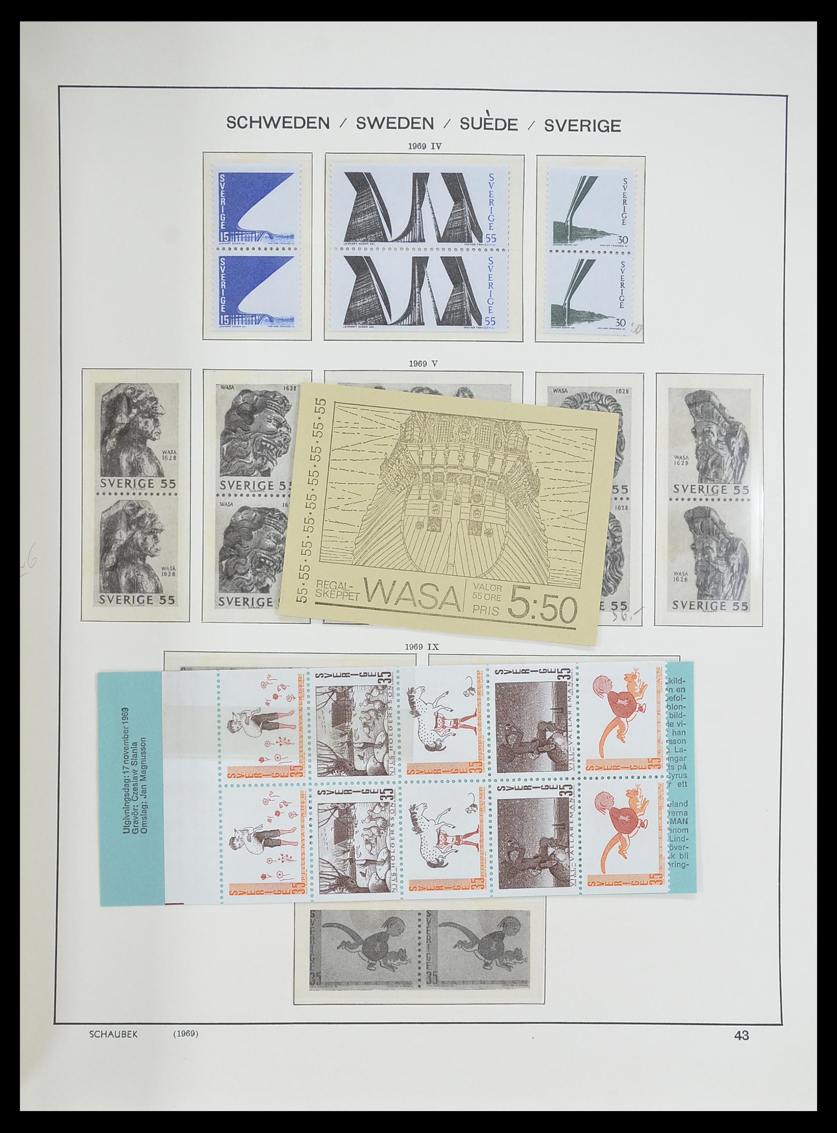 33293 085 - Postzegelverzameling 33293 Zweden 1855-1996.