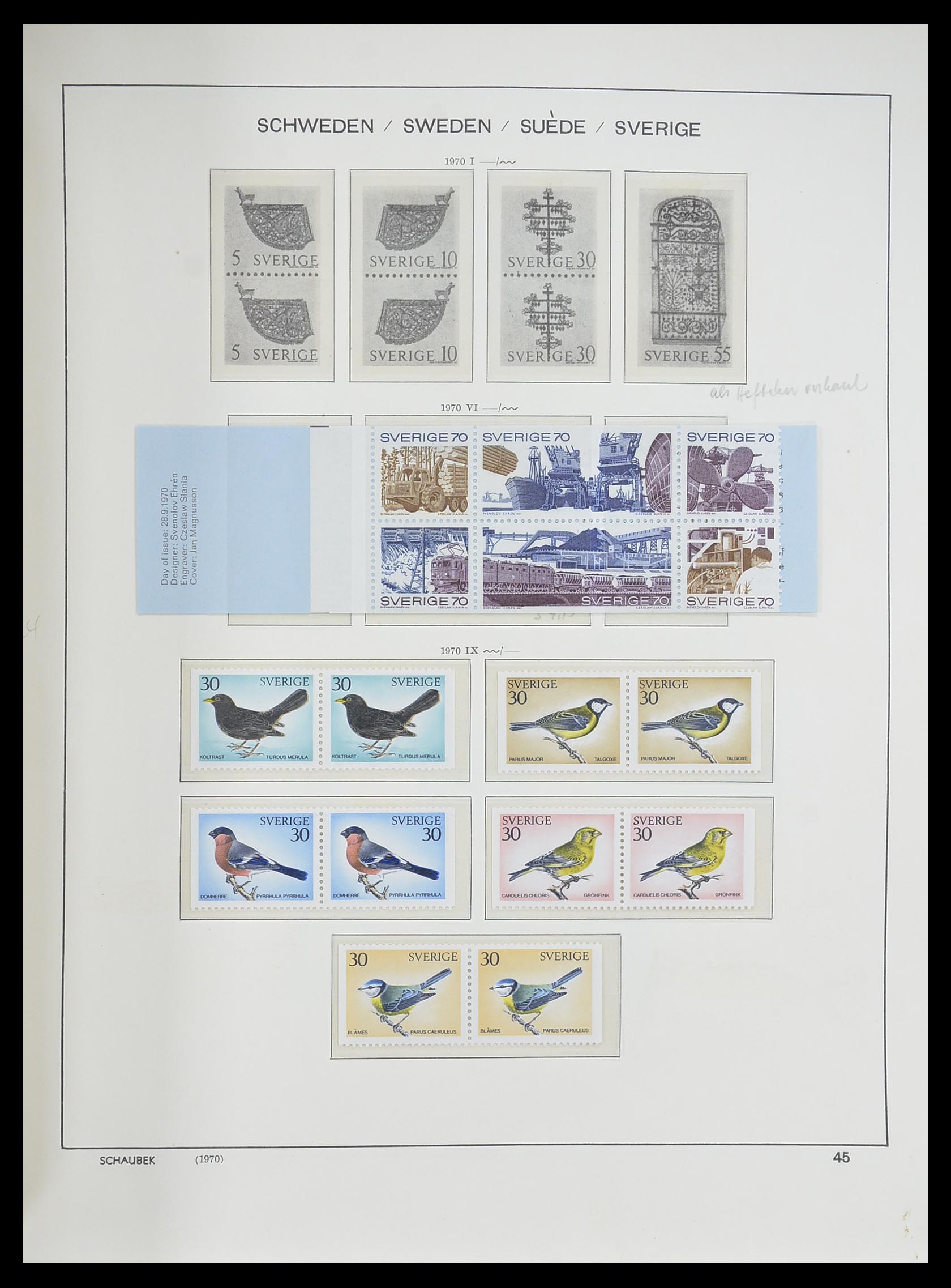 33293 088 - Postzegelverzameling 33293 Zweden 1855-1996.