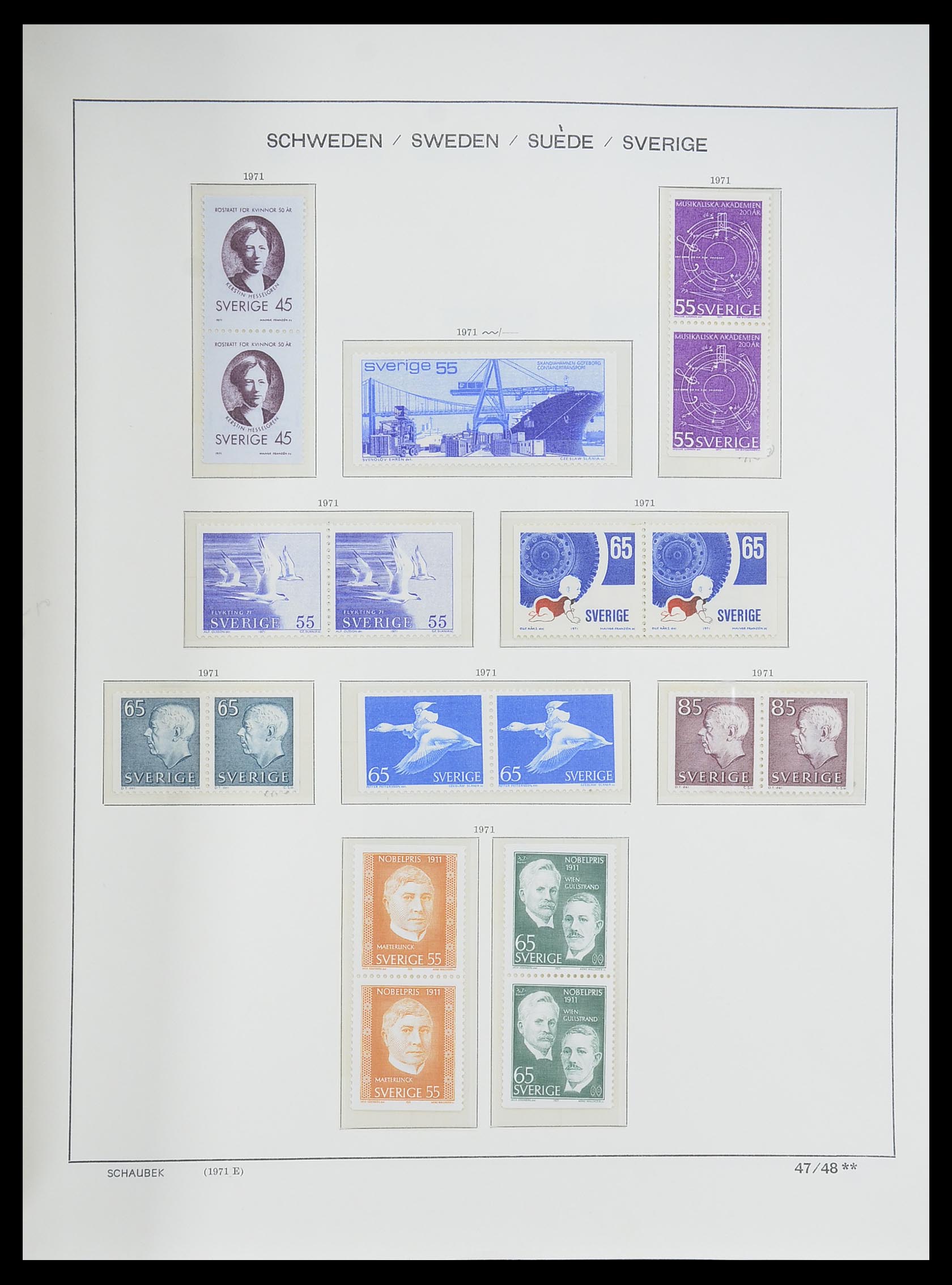 33293 093 - Postzegelverzameling 33293 Zweden 1855-1996.