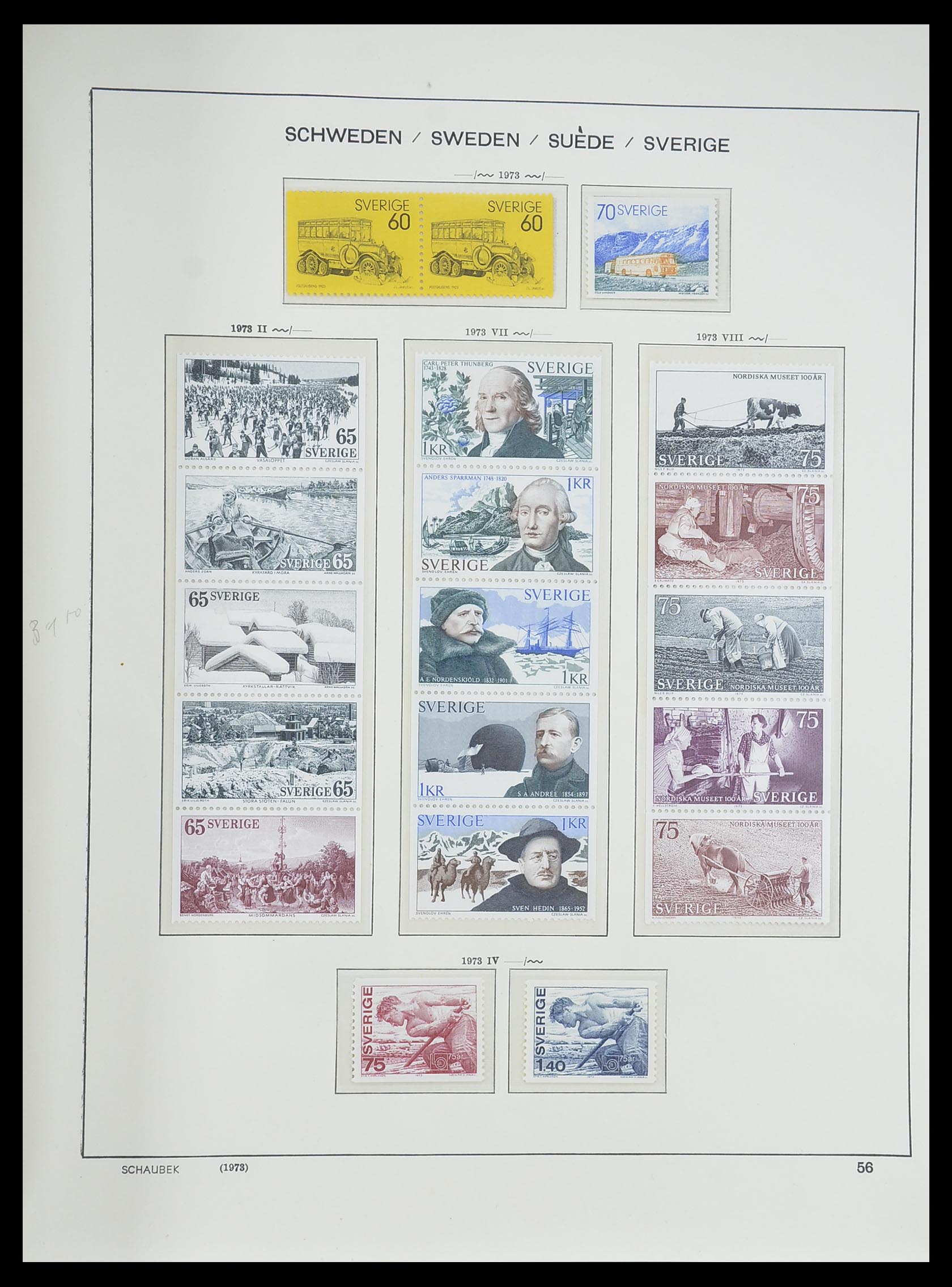 33293 101 - Postzegelverzameling 33293 Zweden 1855-1996.