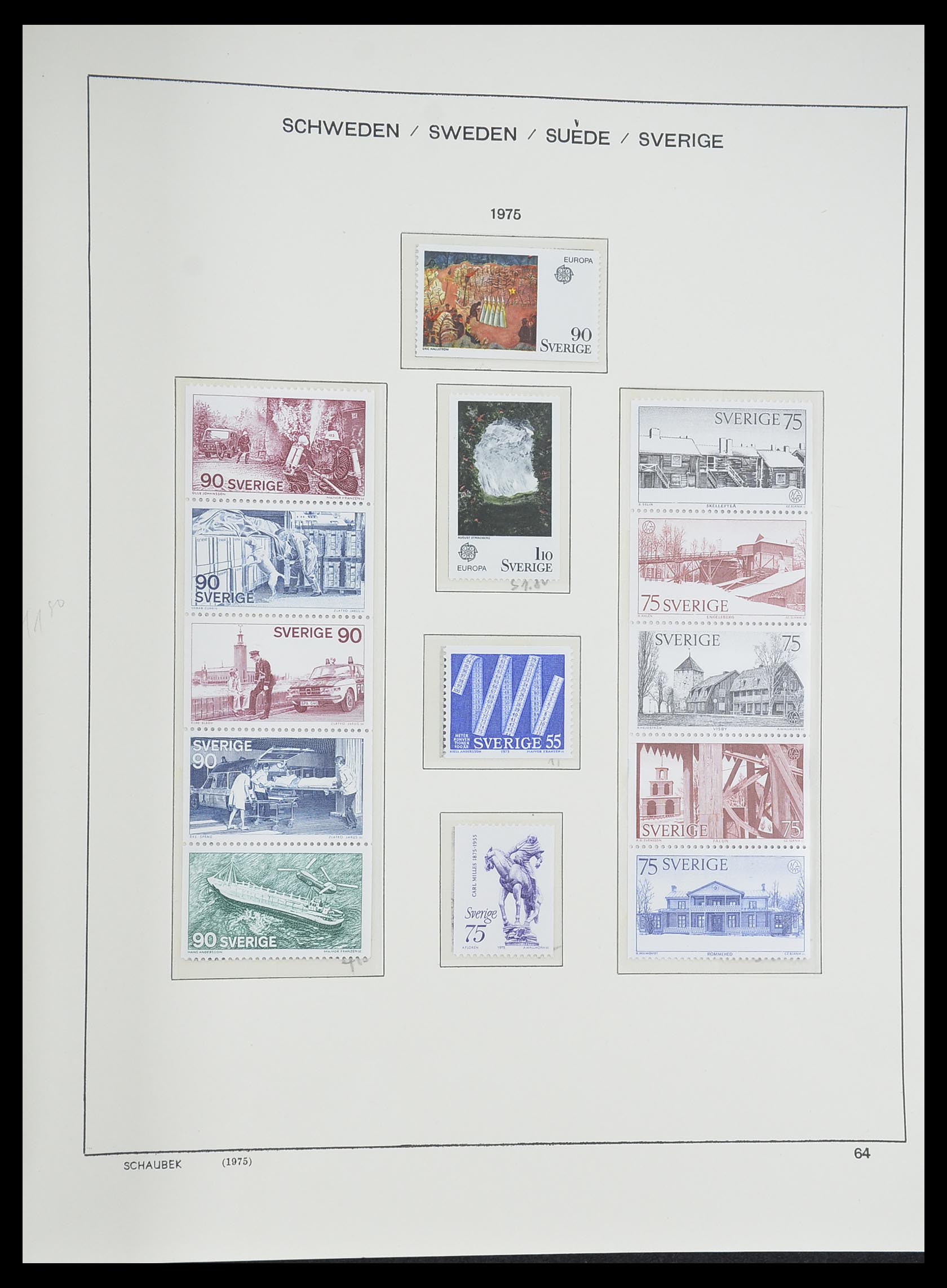 33293 114 - Postzegelverzameling 33293 Zweden 1855-1996.