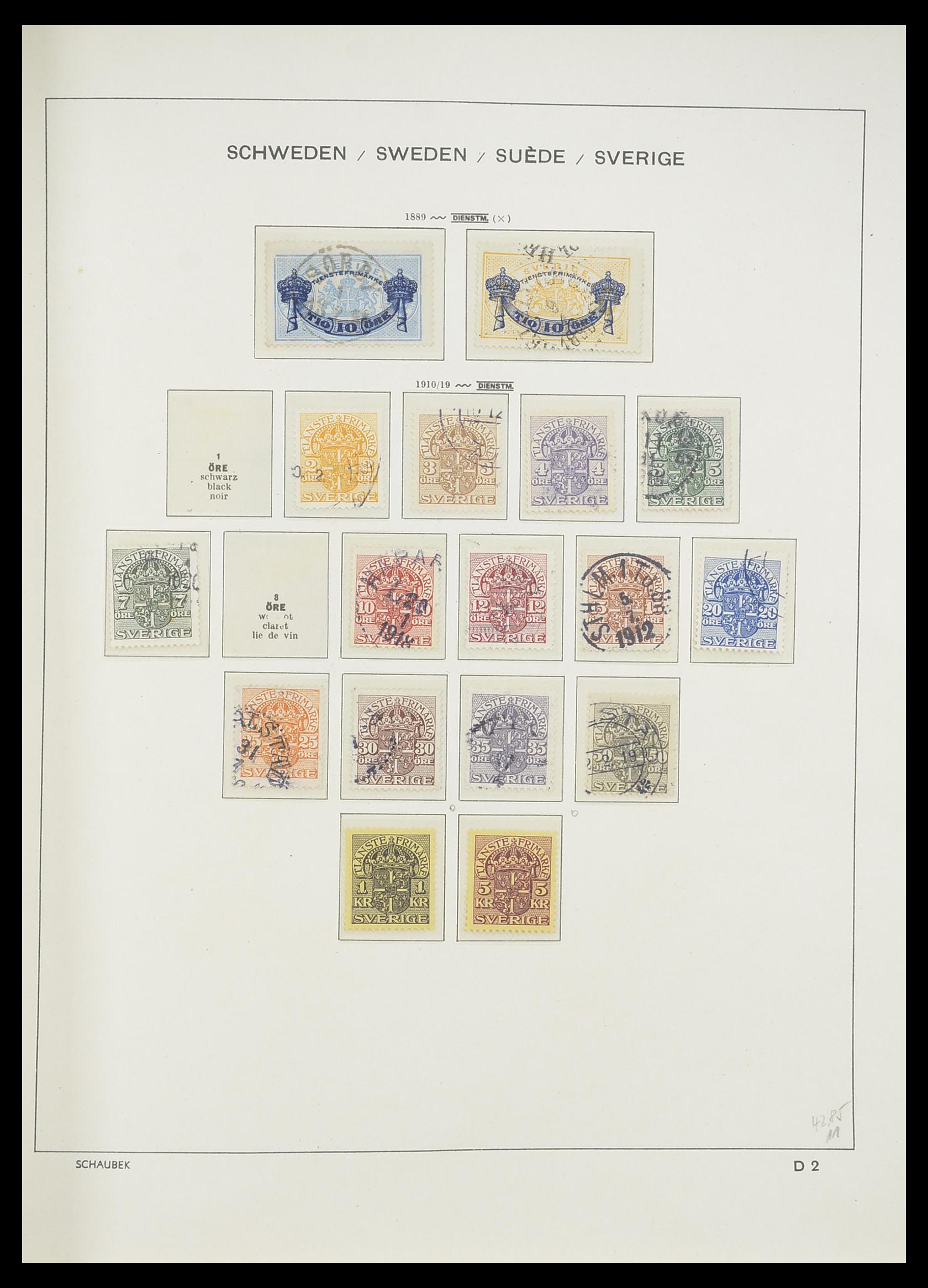 33293 275 - Postzegelverzameling 33293 Zweden 1855-1996.
