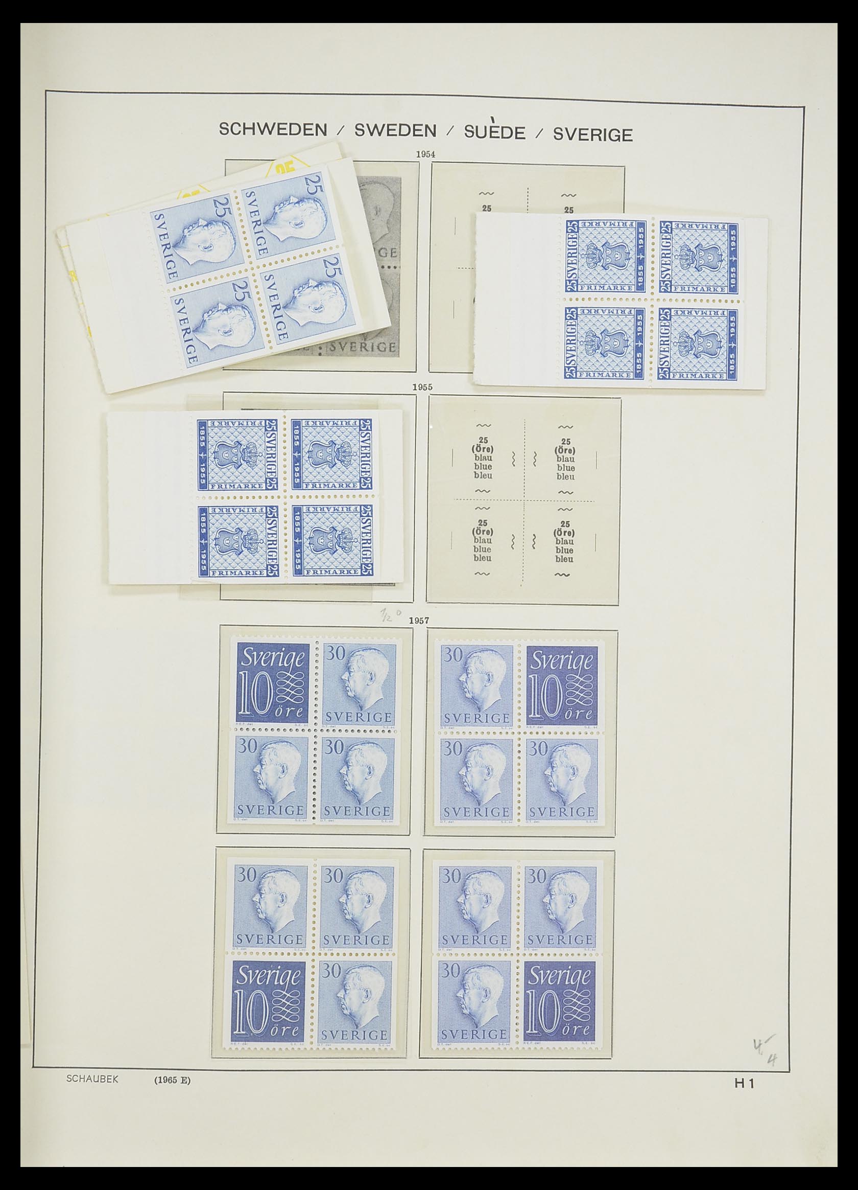 33293 276 - Postzegelverzameling 33293 Zweden 1855-1996.