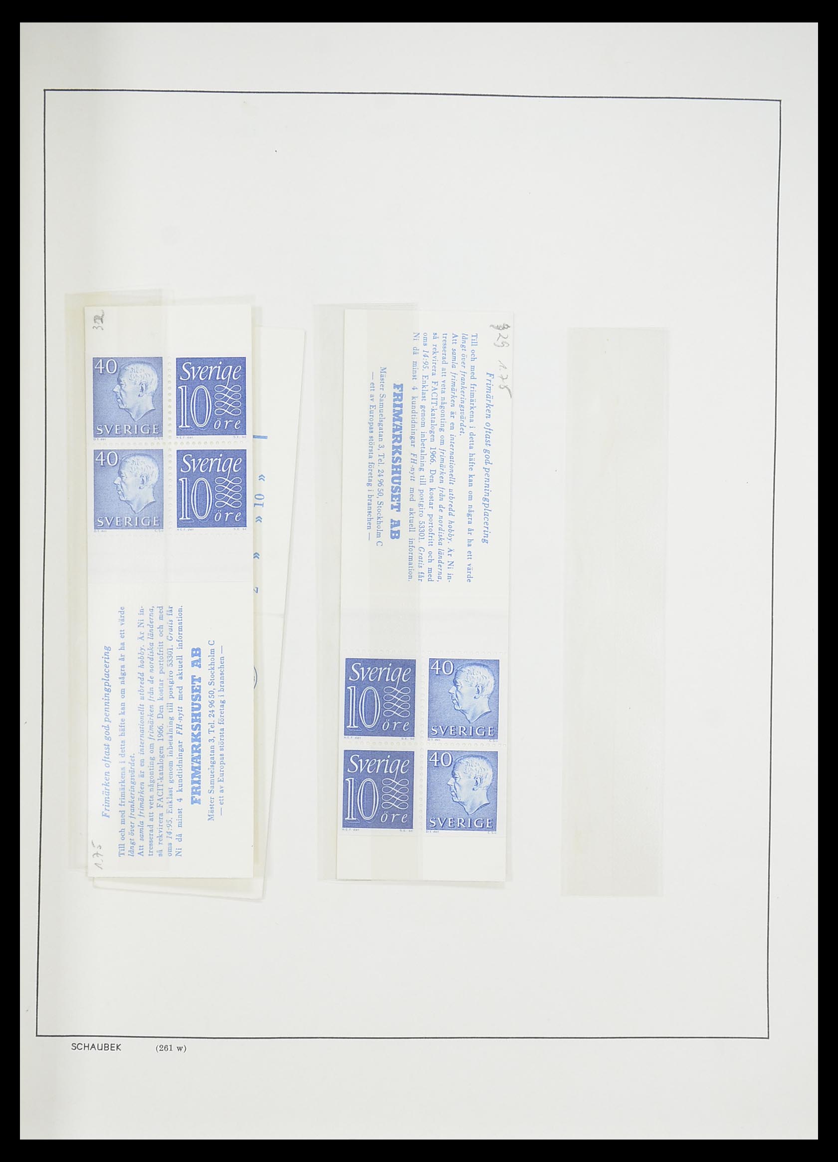 33293 278 - Postzegelverzameling 33293 Zweden 1855-1996.
