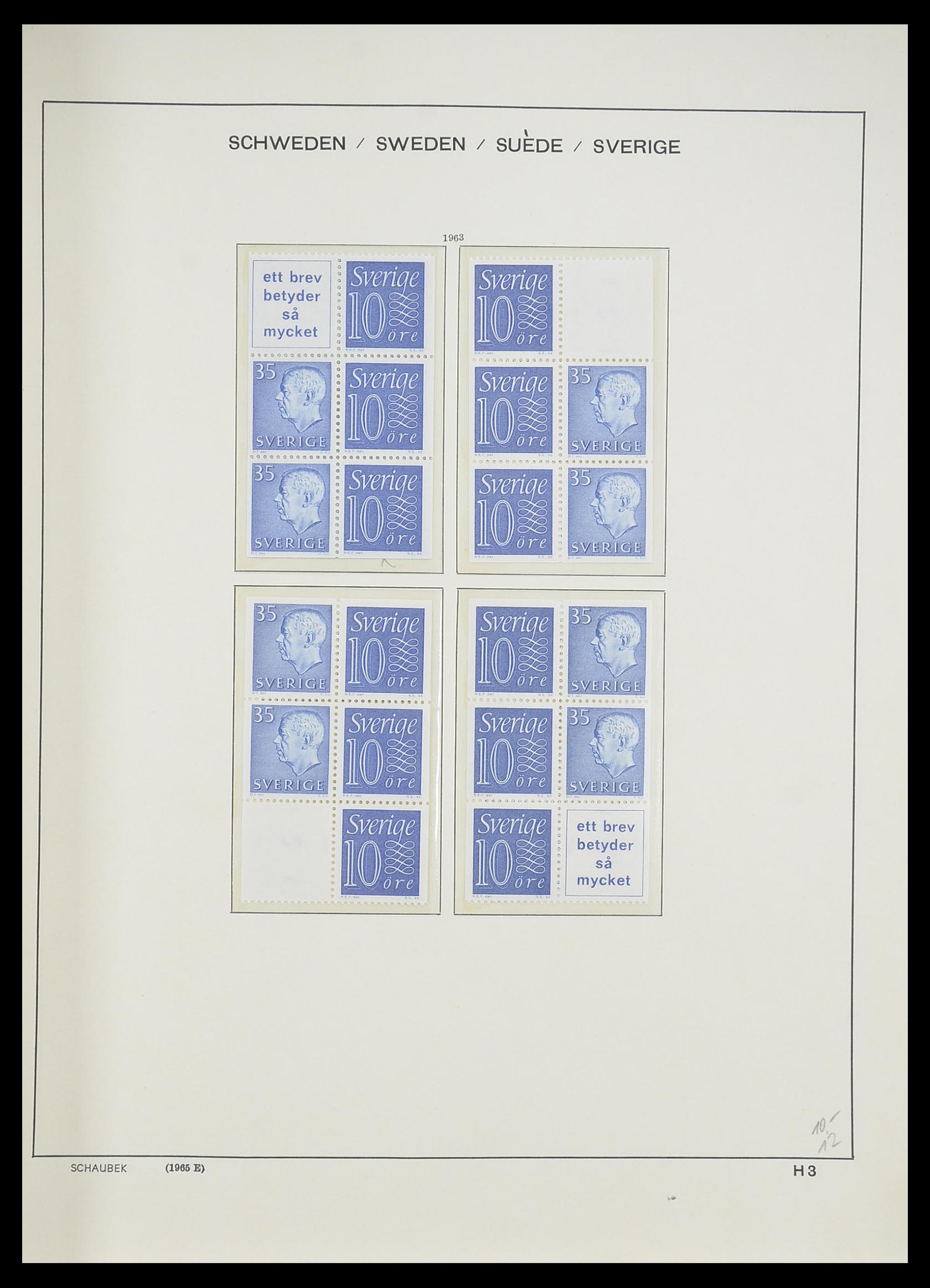 33293 279 - Postzegelverzameling 33293 Zweden 1855-1996.