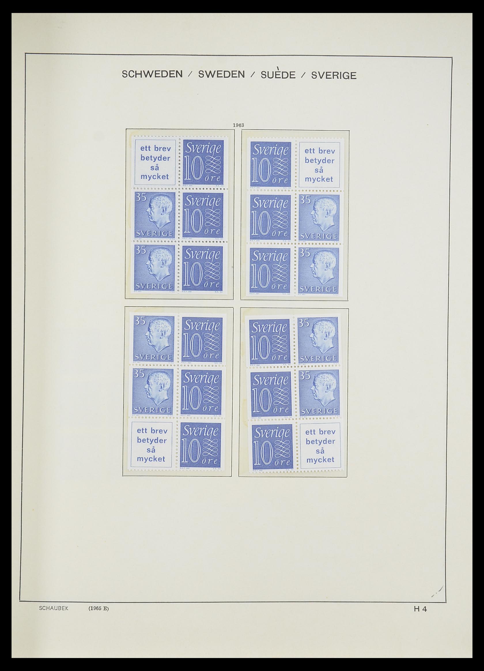 33293 280 - Postzegelverzameling 33293 Zweden 1855-1996.