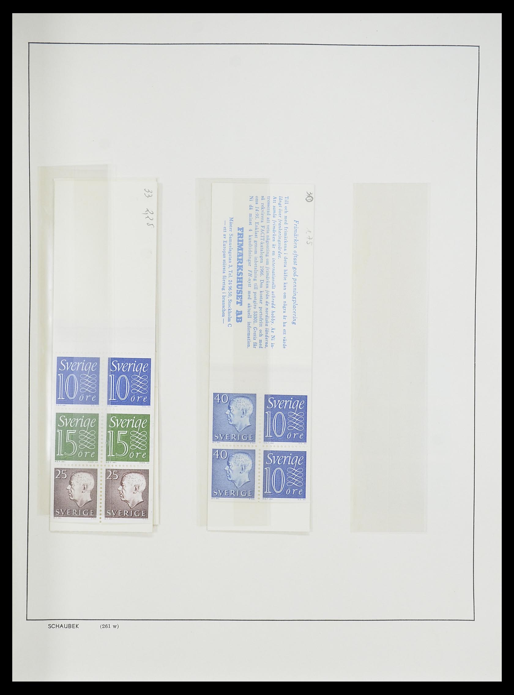 33293 283 - Postzegelverzameling 33293 Zweden 1855-1996.