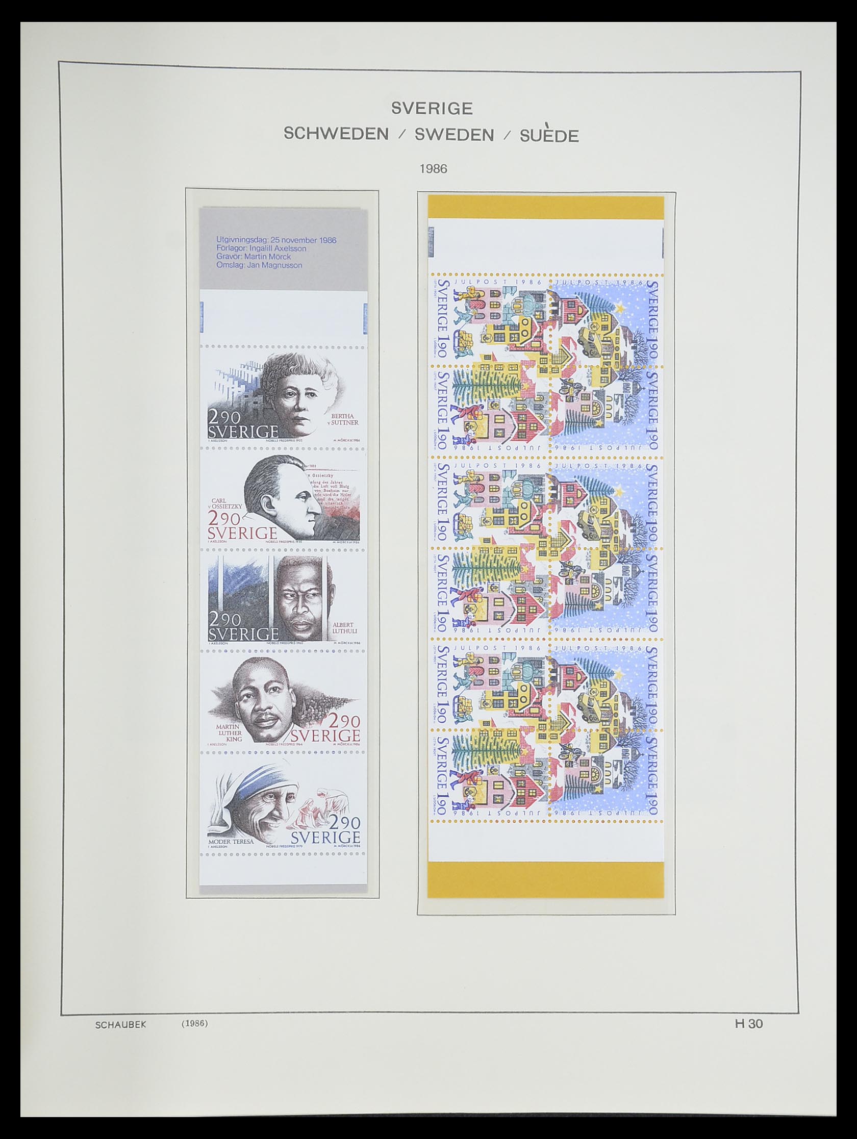 33293 309 - Postzegelverzameling 33293 Zweden 1855-1996.