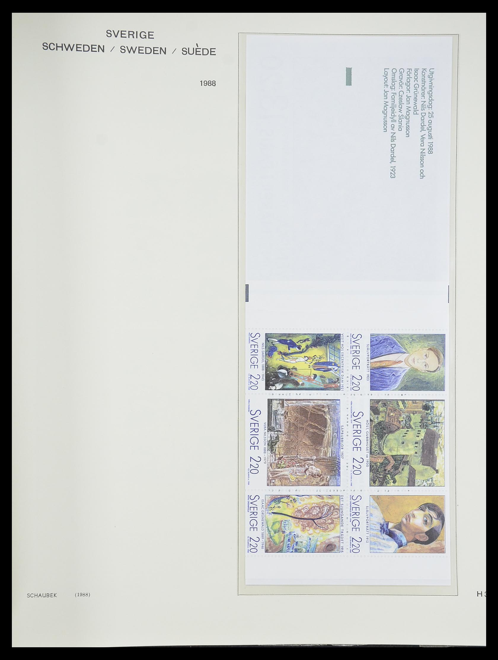 33293 315 - Postzegelverzameling 33293 Zweden 1855-1996.