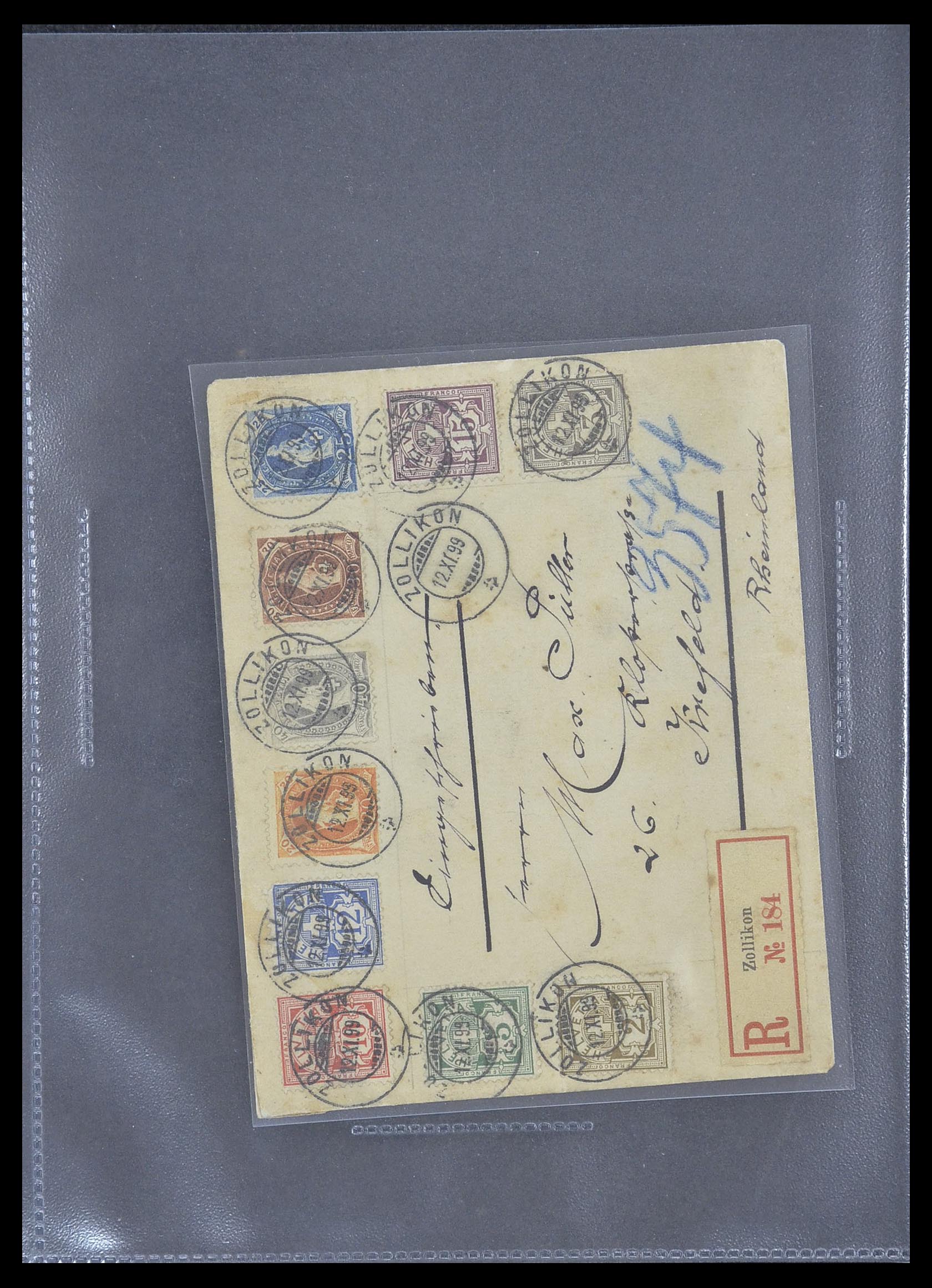 33302 001 - Postzegelverzameling 33302 Zwitserland brieven en kaarten 1899-1948.