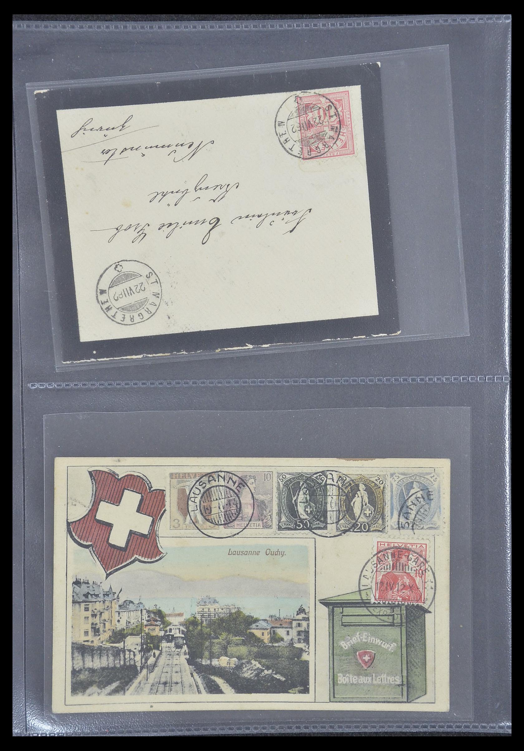 33302 009 - Postzegelverzameling 33302 Zwitserland brieven en kaarten 1899-1948.