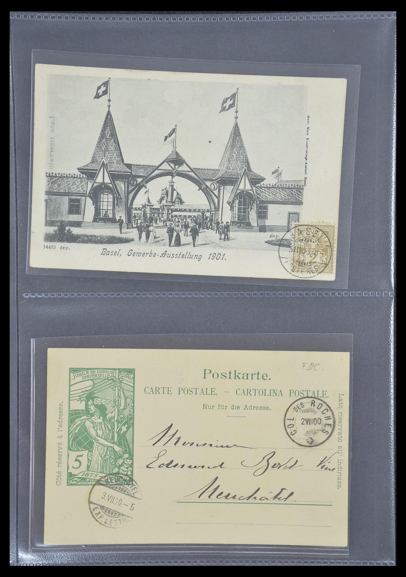 33302 013 - Postzegelverzameling 33302 Zwitserland brieven en kaarten 1899-1948.