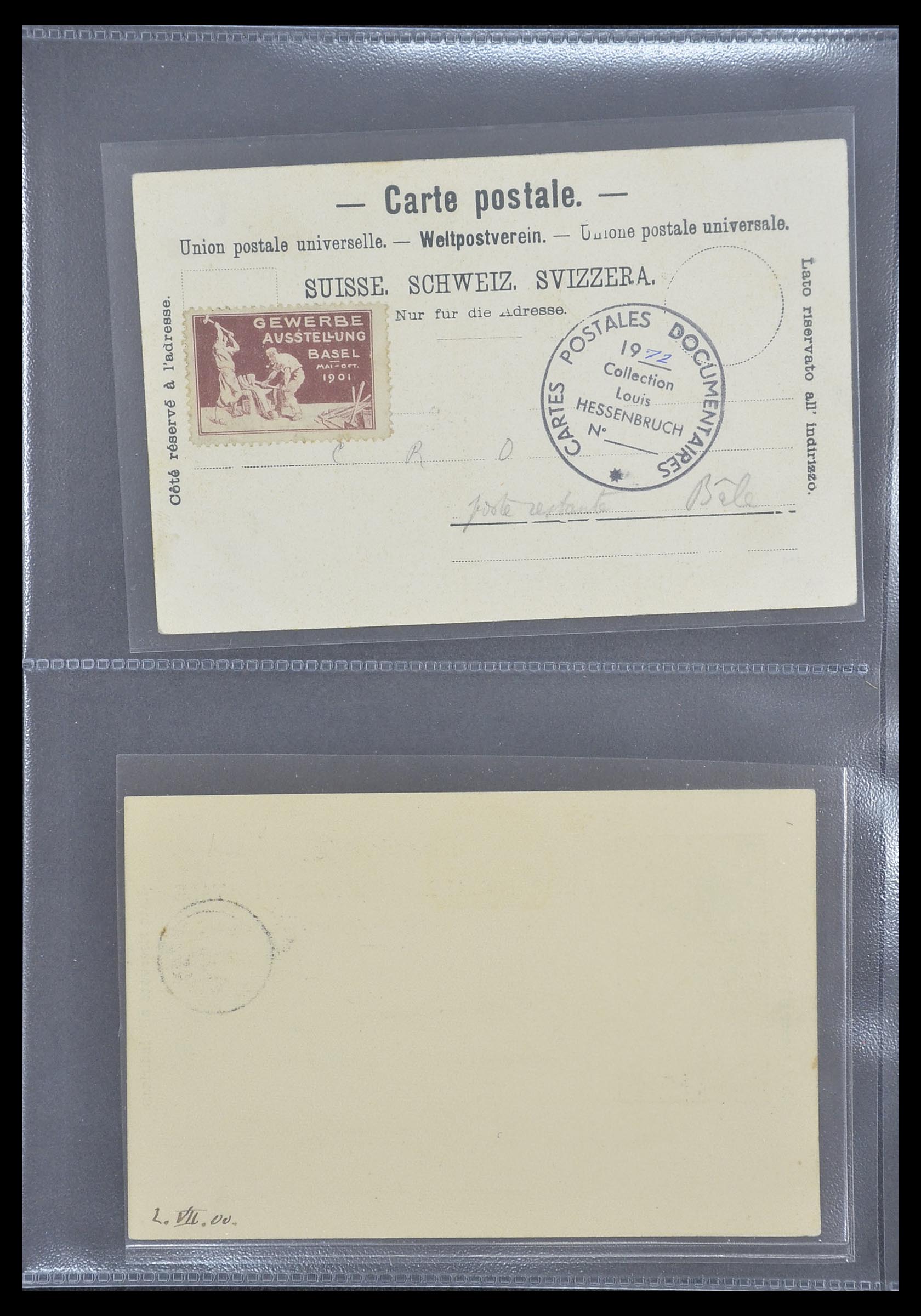 33302 014 - Postzegelverzameling 33302 Zwitserland brieven en kaarten 1899-1948.