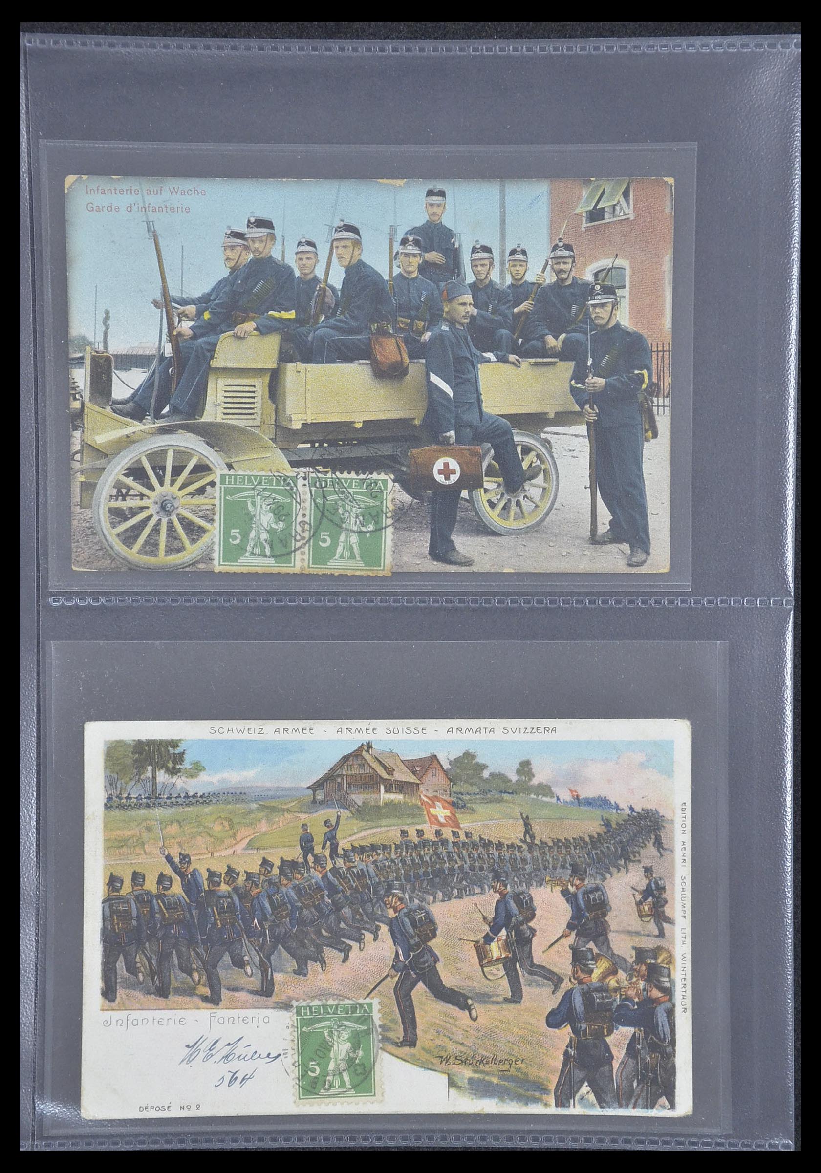 33302 019 - Postzegelverzameling 33302 Zwitserland brieven en kaarten 1899-1948.