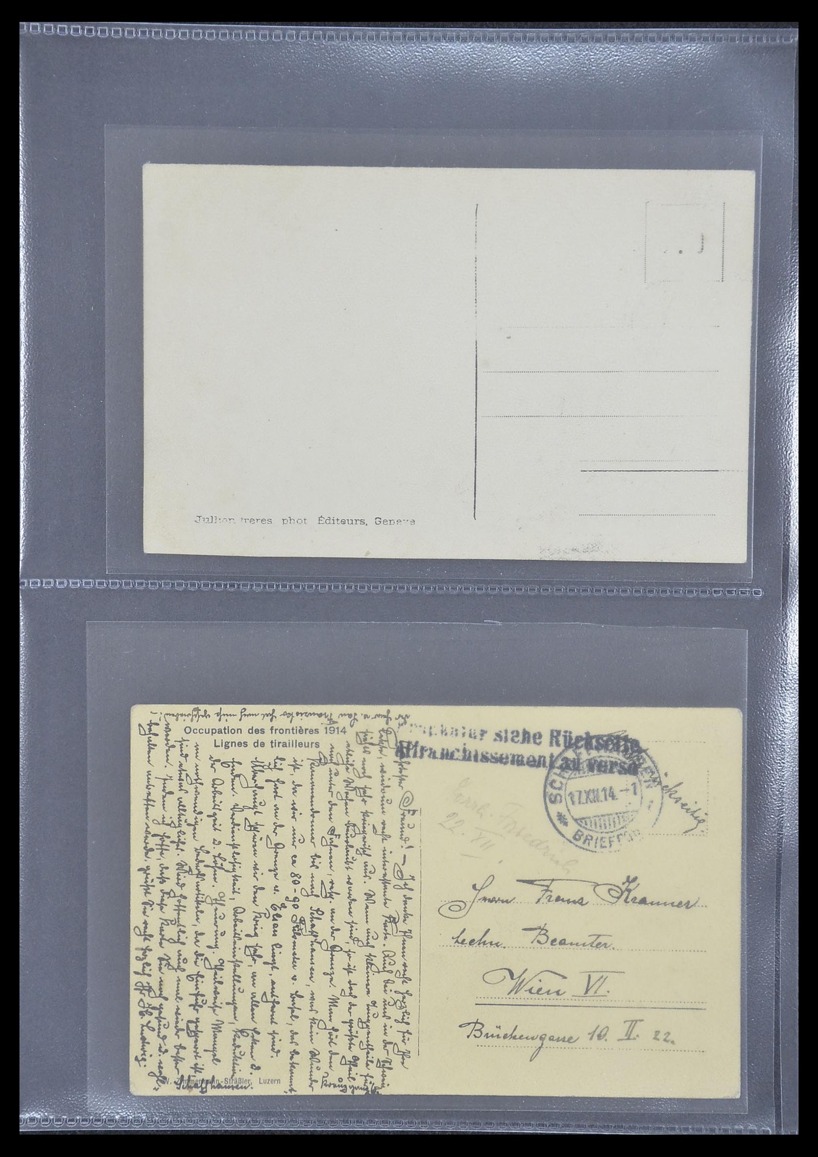 33302 024 - Postzegelverzameling 33302 Zwitserland brieven en kaarten 1899-1948.