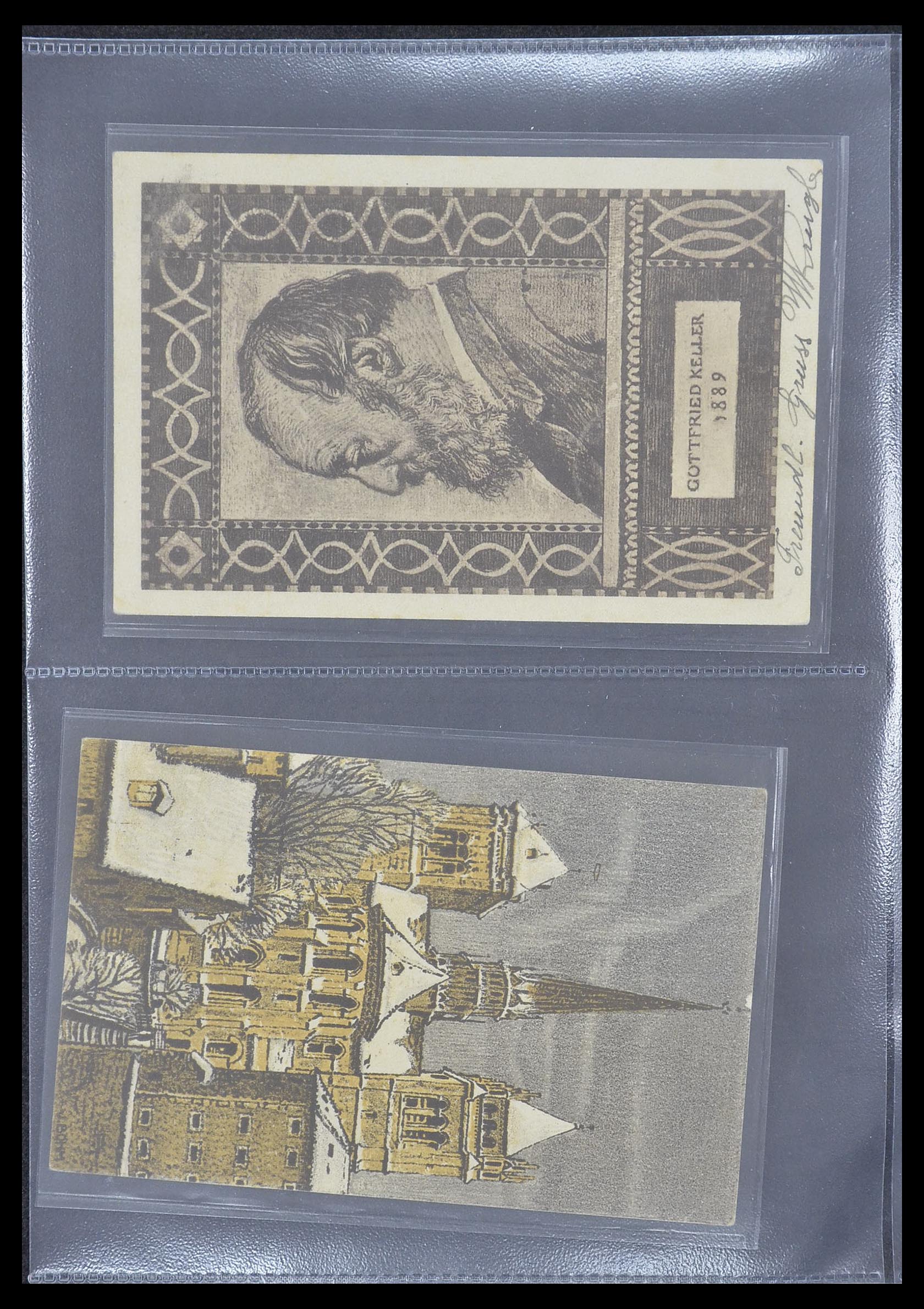 33302 038 - Postzegelverzameling 33302 Zwitserland brieven en kaarten 1899-1948.