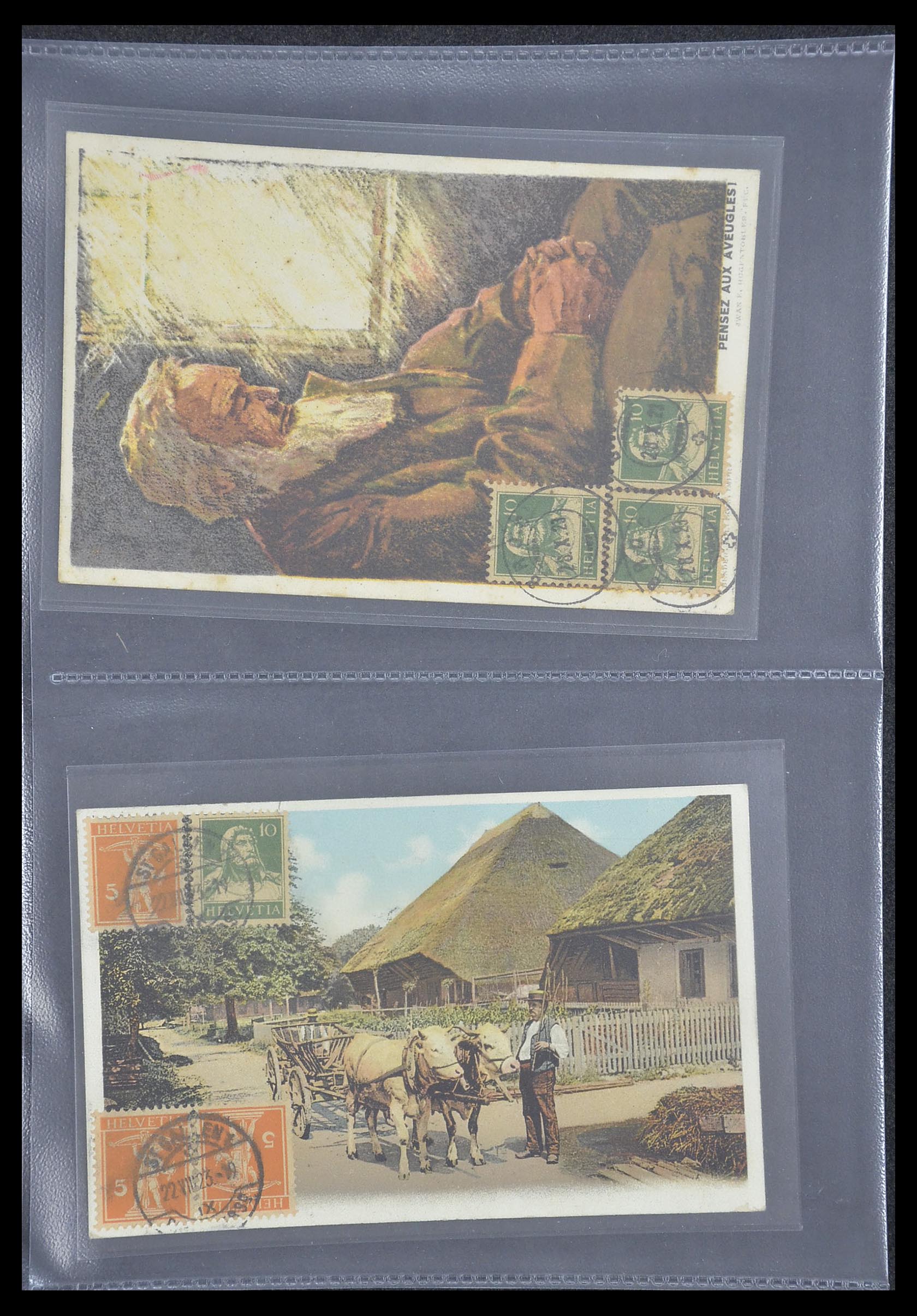 33302 039 - Postzegelverzameling 33302 Zwitserland brieven en kaarten 1899-1948.