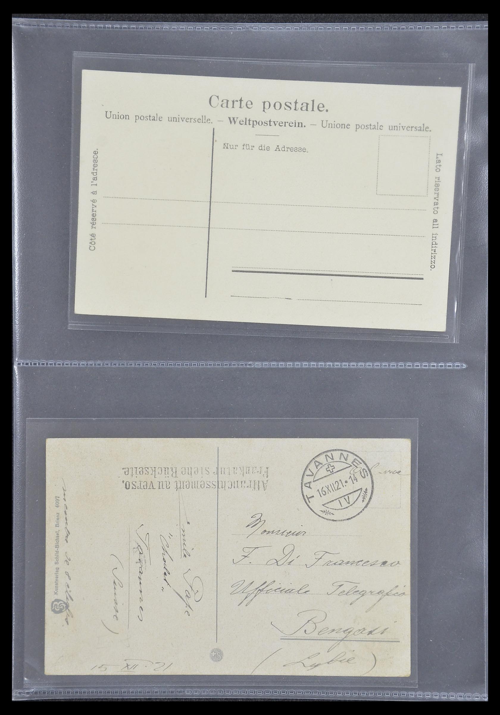 33302 044 - Postzegelverzameling 33302 Zwitserland brieven en kaarten 1899-1948.