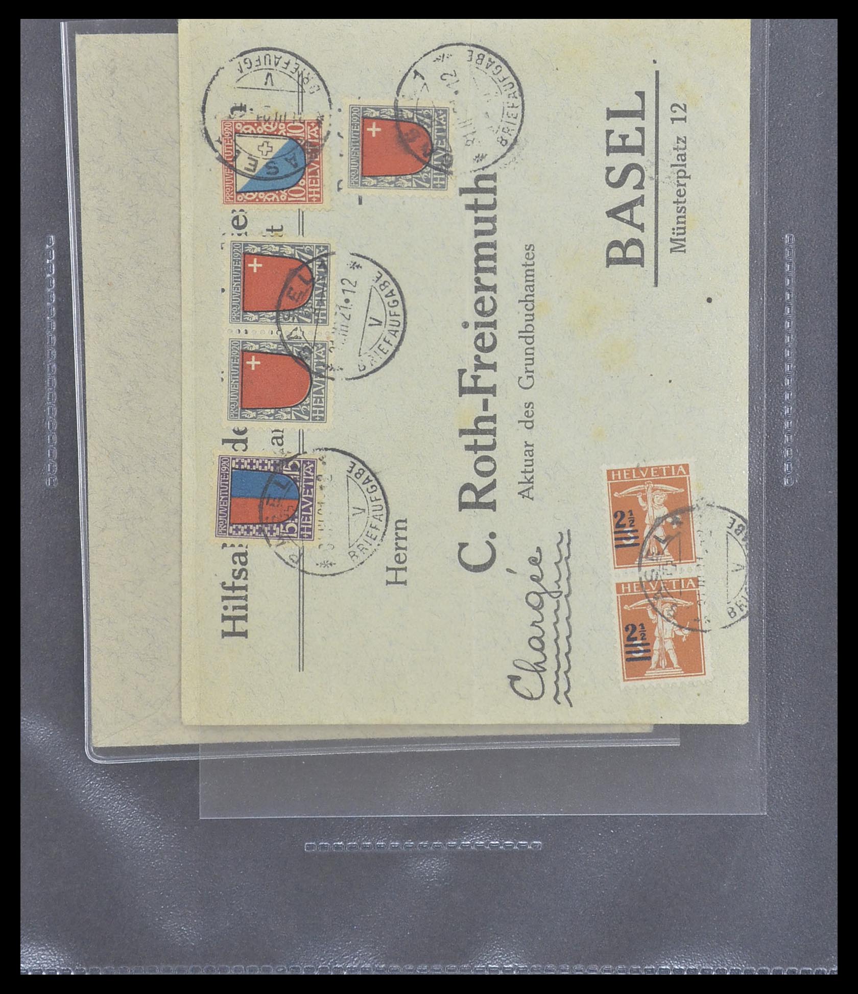 33302 045 - Postzegelverzameling 33302 Zwitserland brieven en kaarten 1899-1948.
