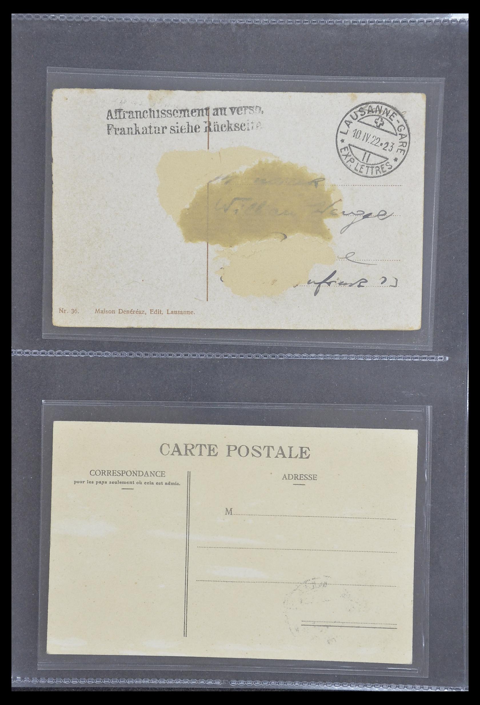 33302 048 - Postzegelverzameling 33302 Zwitserland brieven en kaarten 1899-1948.