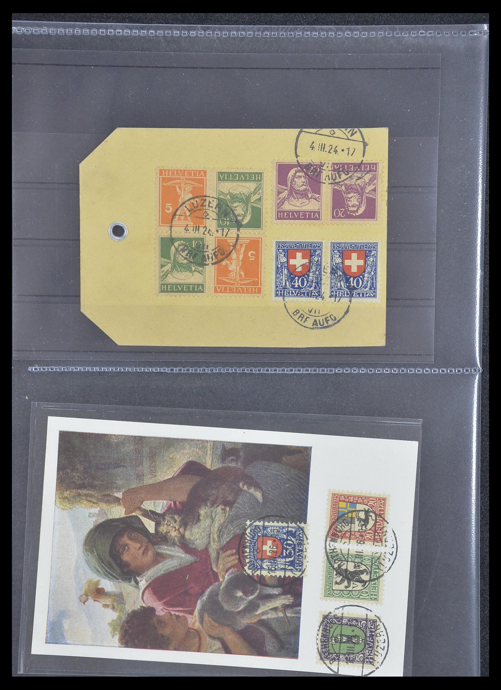 33302 055 - Postzegelverzameling 33302 Zwitserland brieven en kaarten 1899-1948.