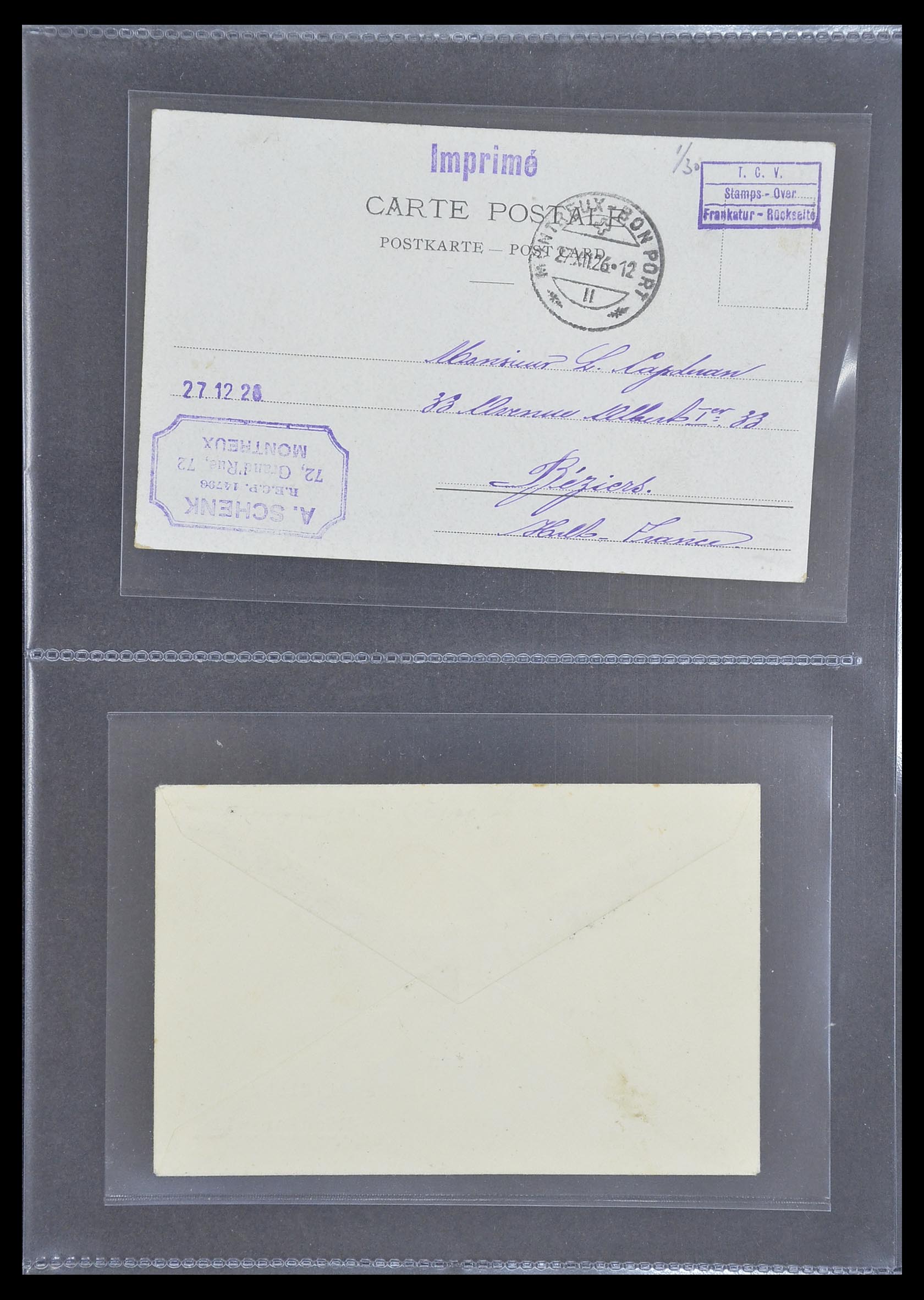 33302 062 - Postzegelverzameling 33302 Zwitserland brieven en kaarten 1899-1948.