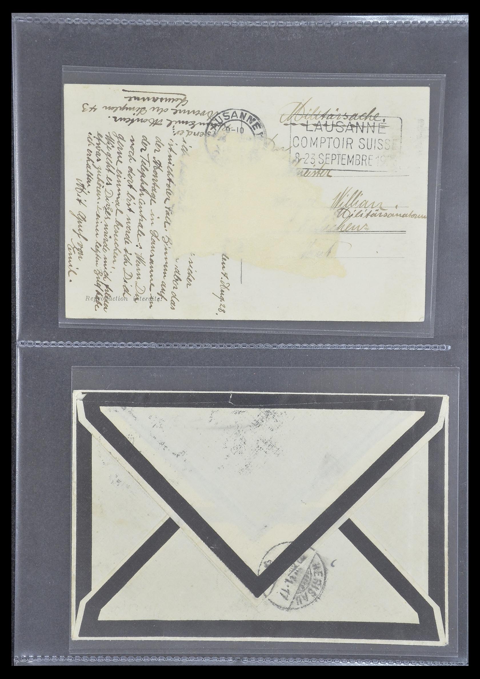 33302 066 - Postzegelverzameling 33302 Zwitserland brieven en kaarten 1899-1948.