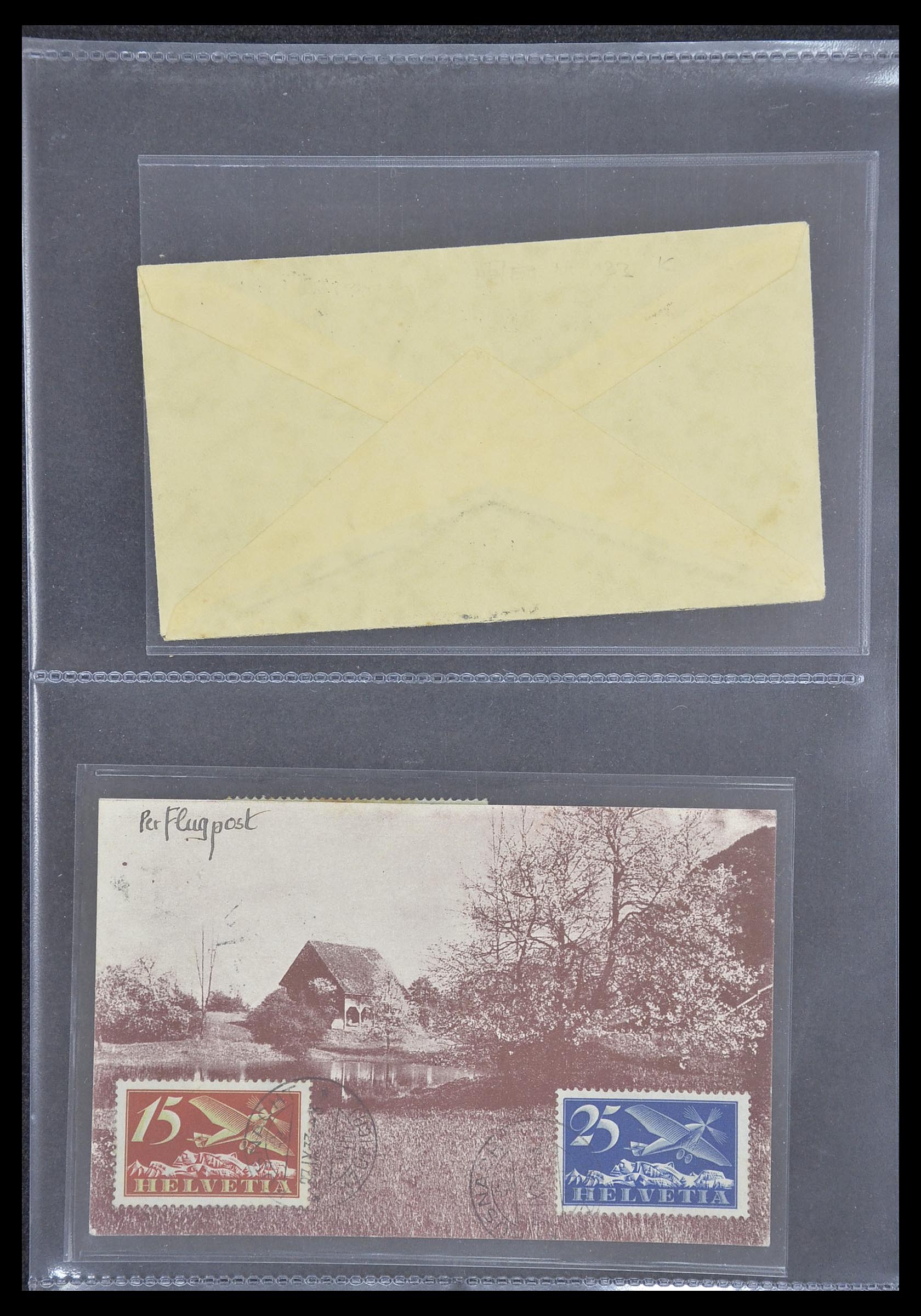 33302 070 - Postzegelverzameling 33302 Zwitserland brieven en kaarten 1899-1948.