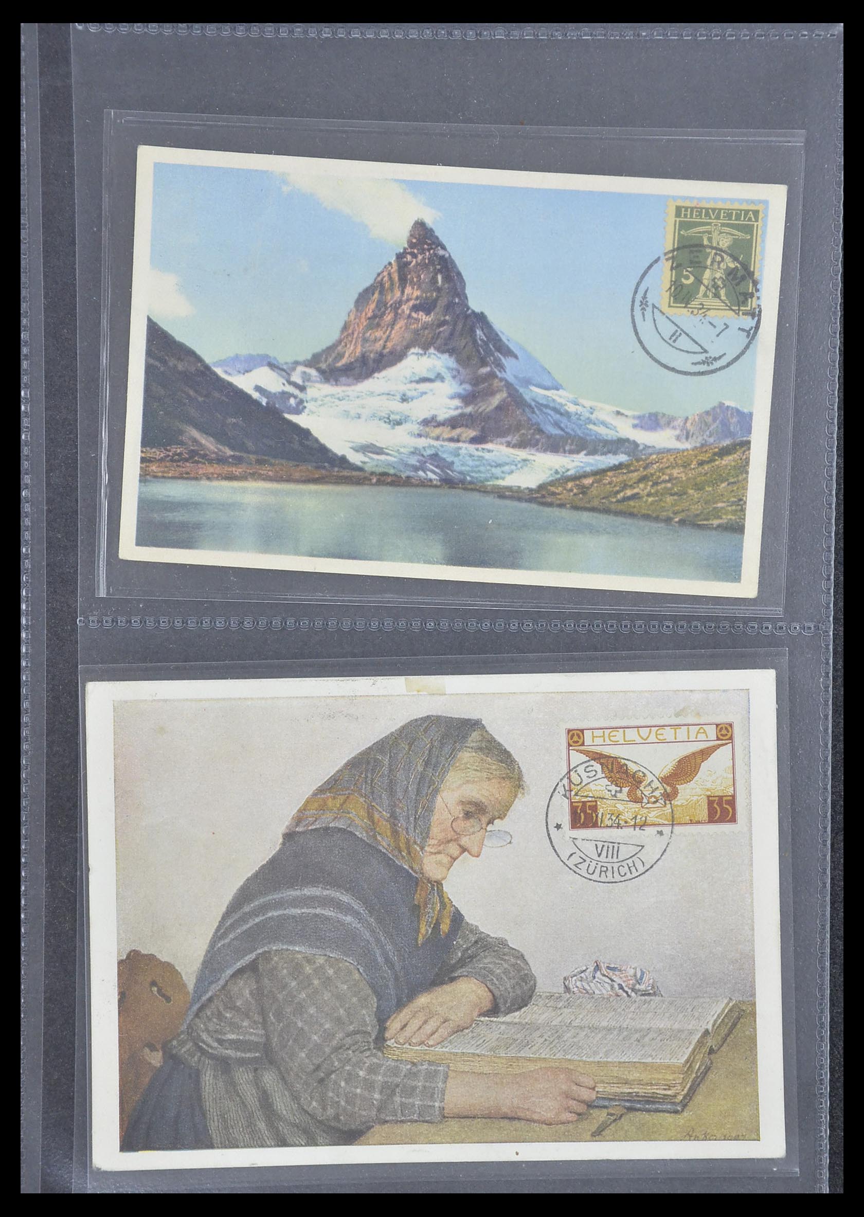 33302 073 - Postzegelverzameling 33302 Zwitserland brieven en kaarten 1899-1948.