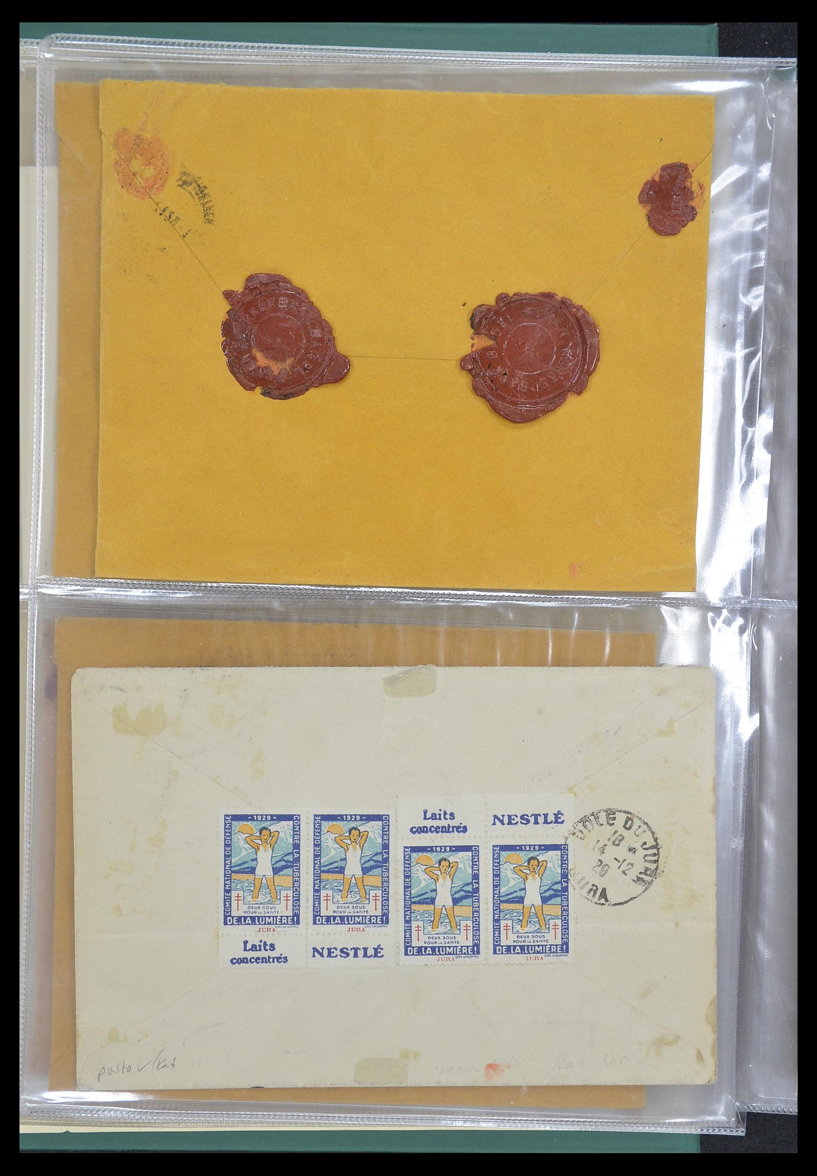 33302 084 - Postzegelverzameling 33302 Zwitserland brieven en kaarten 1899-1948.