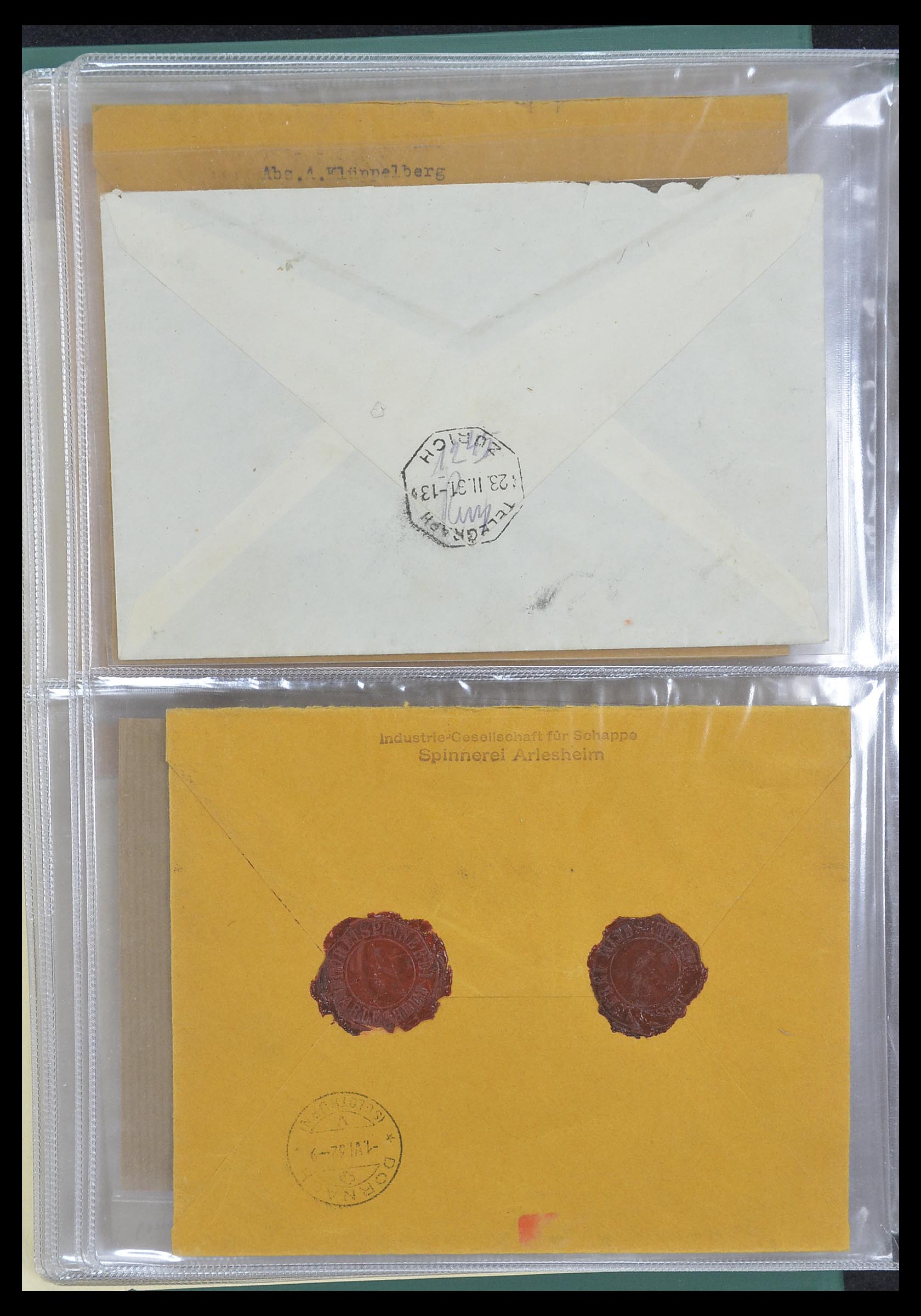 33302 090 - Postzegelverzameling 33302 Zwitserland brieven en kaarten 1899-1948.