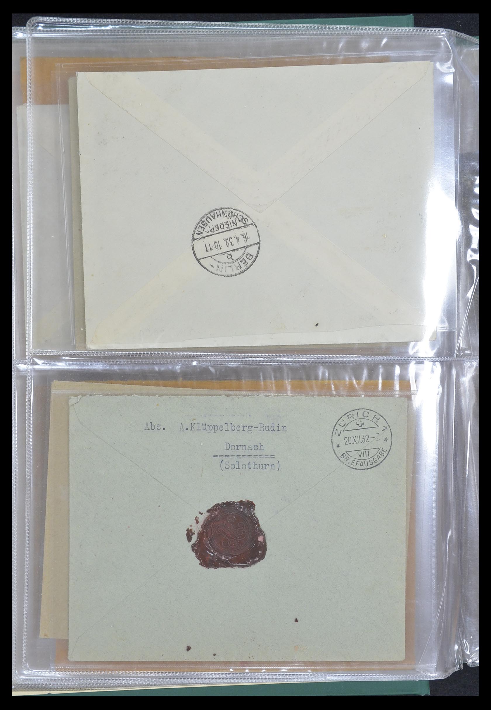 33302 094 - Postzegelverzameling 33302 Zwitserland brieven en kaarten 1899-1948.