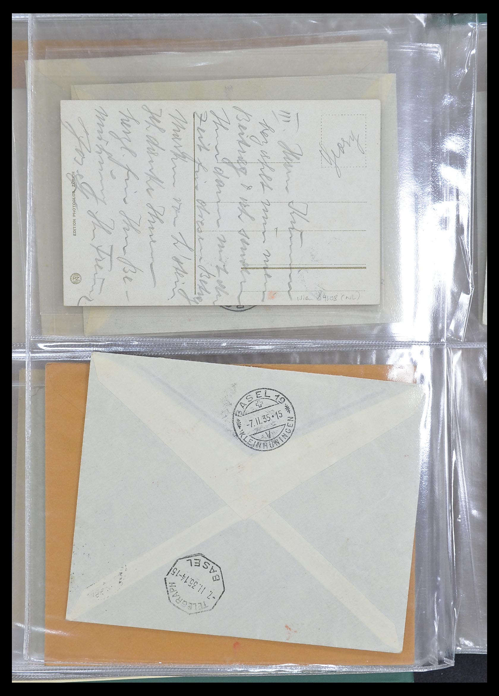 33302 098 - Postzegelverzameling 33302 Zwitserland brieven en kaarten 1899-1948.