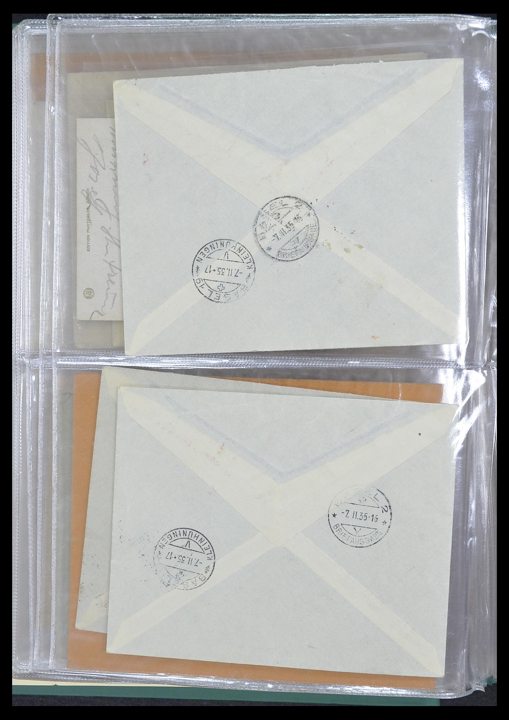 33302 100 - Postzegelverzameling 33302 Zwitserland brieven en kaarten 1899-1948.