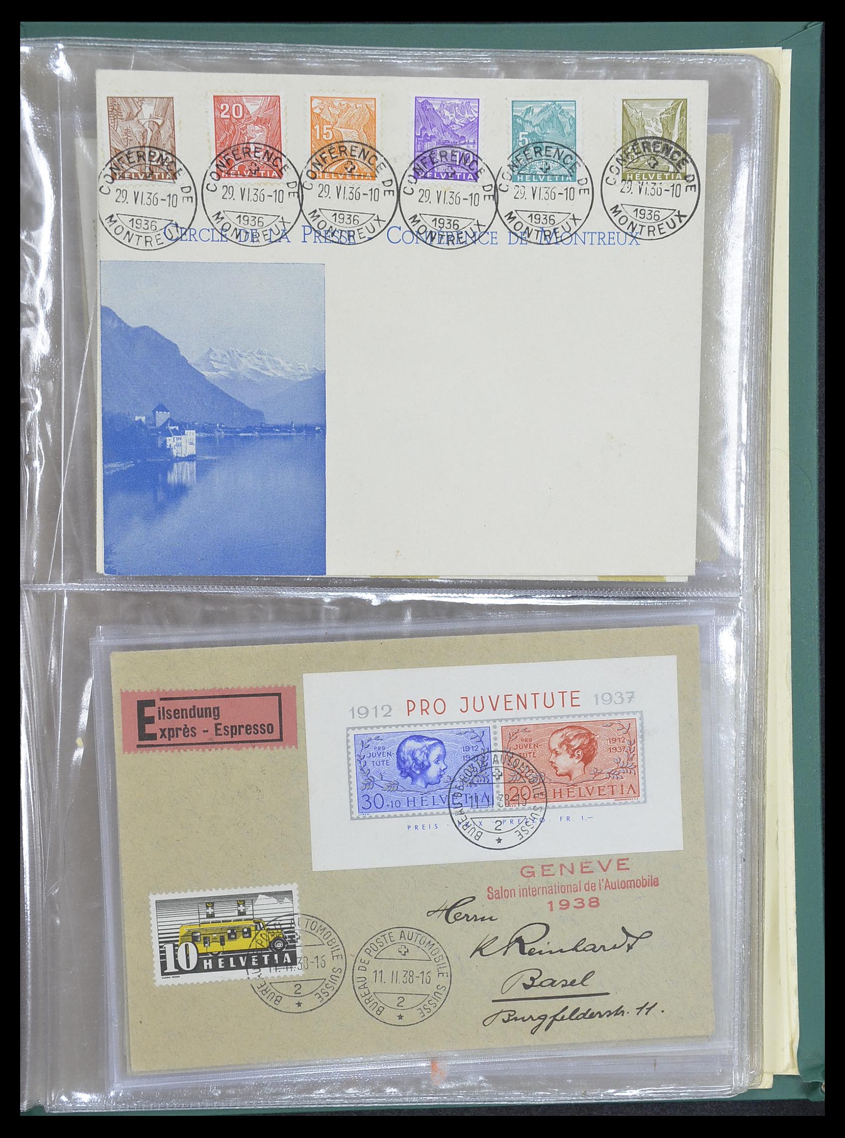 33302 109 - Postzegelverzameling 33302 Zwitserland brieven en kaarten 1899-1948.