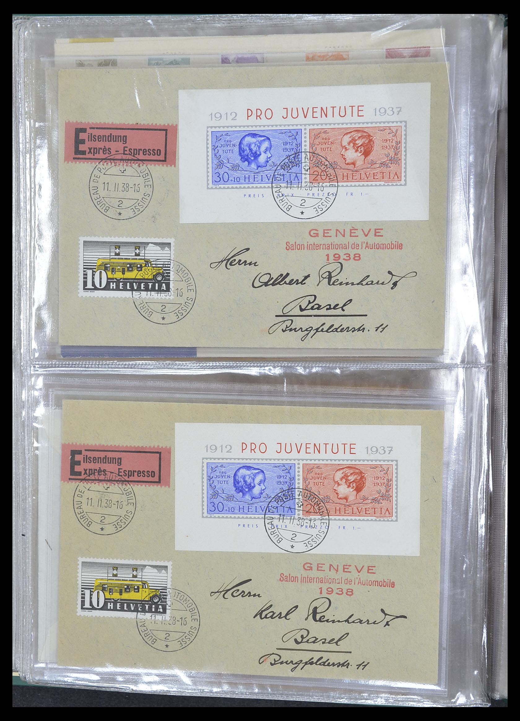 33302 112 - Postzegelverzameling 33302 Zwitserland brieven en kaarten 1899-1948.