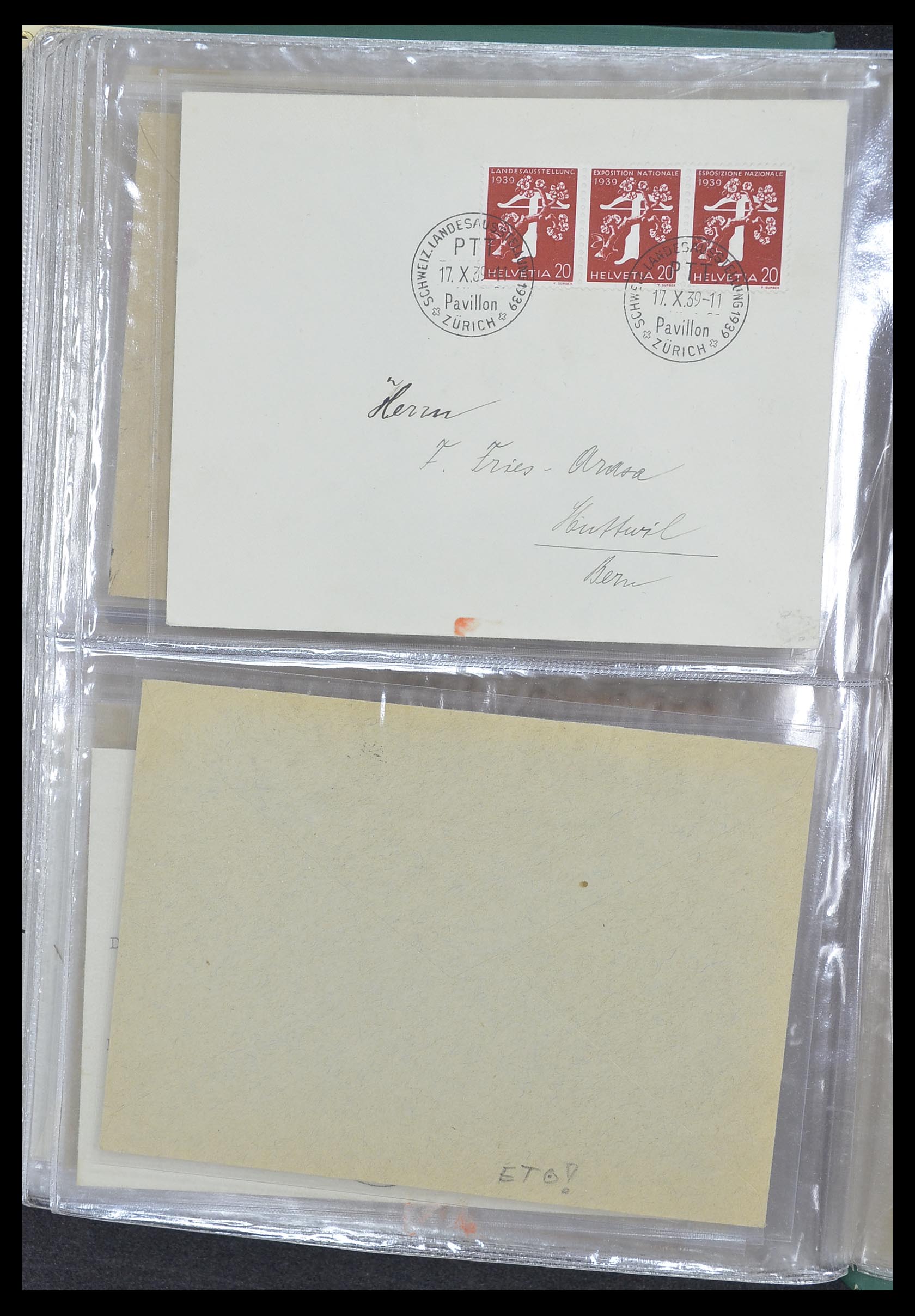 33302 116 - Postzegelverzameling 33302 Zwitserland brieven en kaarten 1899-1948.
