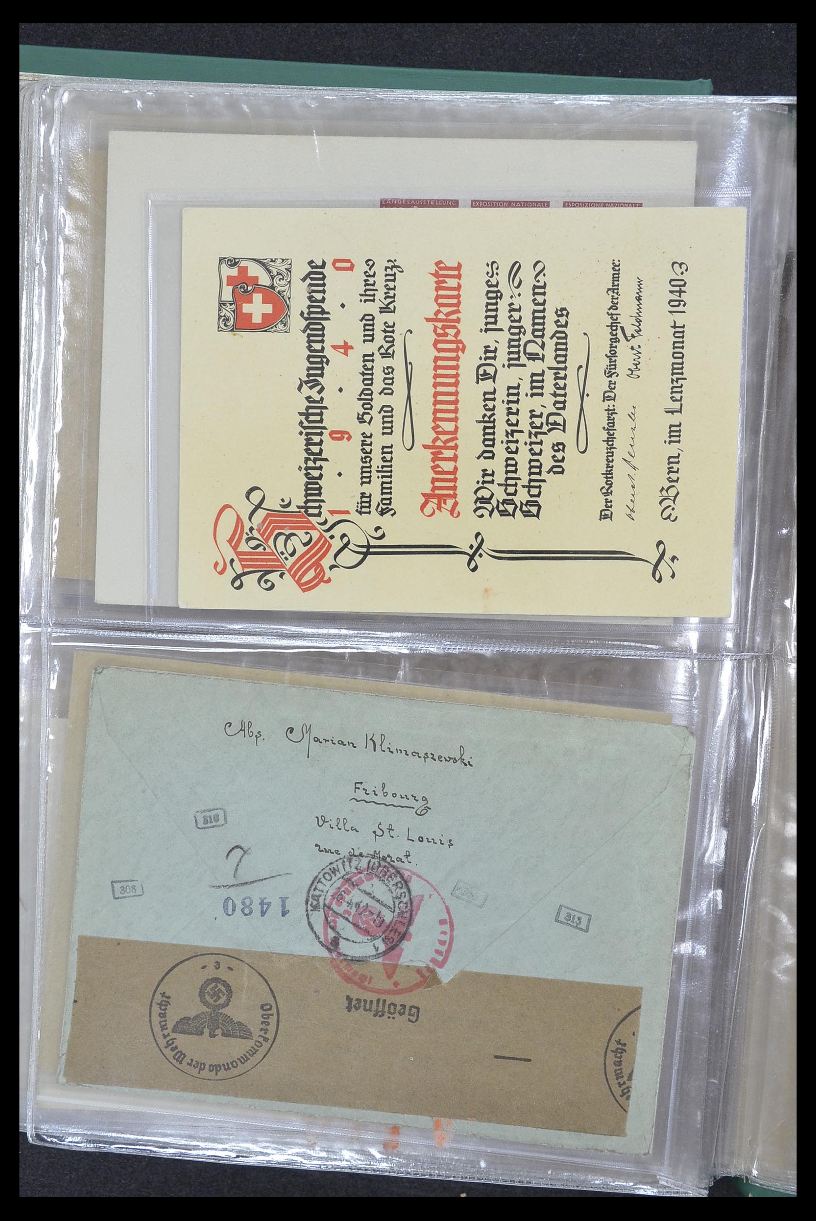 33302 118 - Postzegelverzameling 33302 Zwitserland brieven en kaarten 1899-1948.