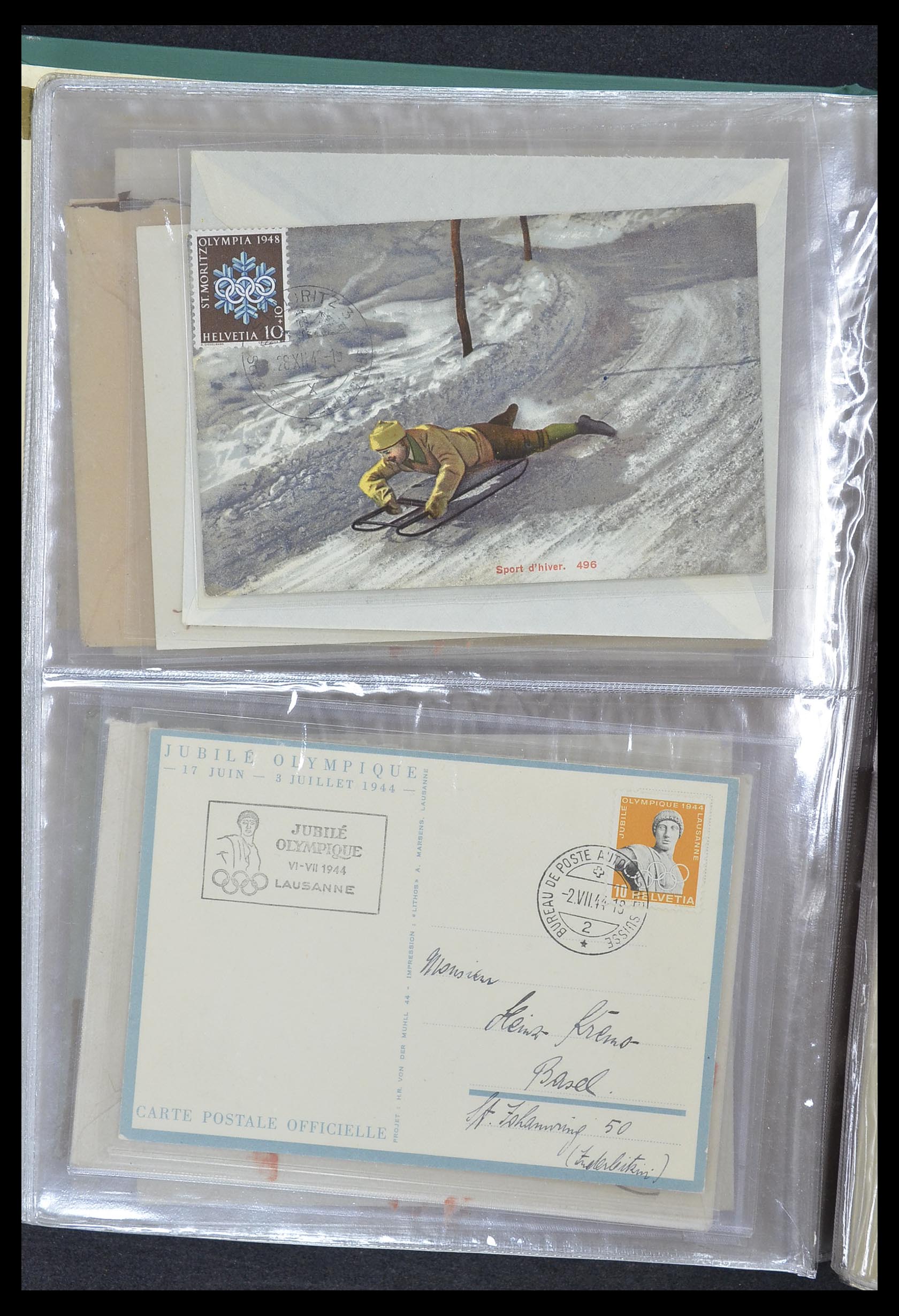 33302 124 - Postzegelverzameling 33302 Zwitserland brieven en kaarten 1899-1948.