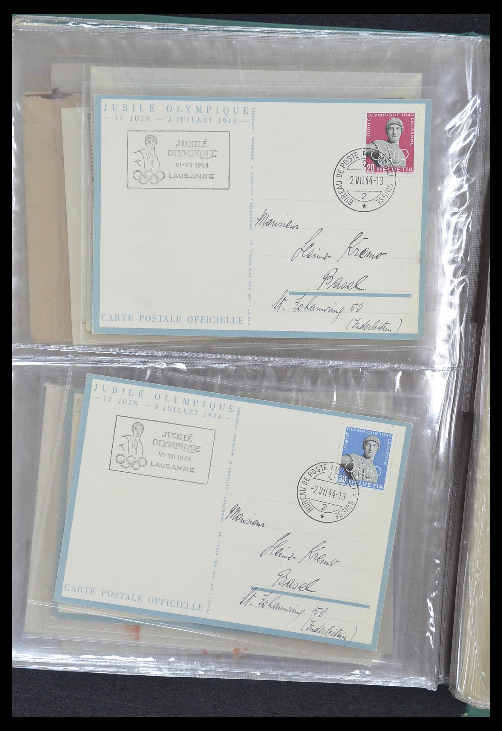 33302 126 - Postzegelverzameling 33302 Zwitserland brieven en kaarten 1899-1948.