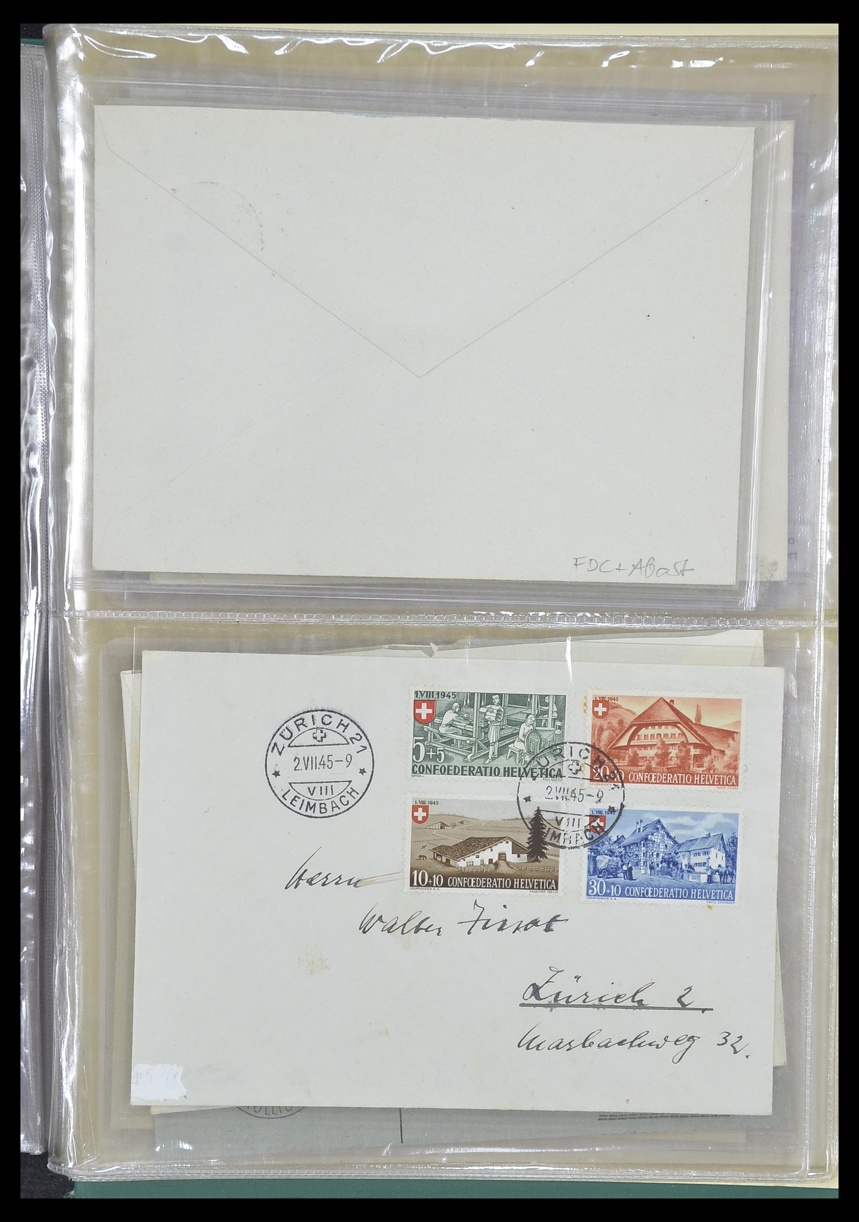 33302 127 - Postzegelverzameling 33302 Zwitserland brieven en kaarten 1899-1948.