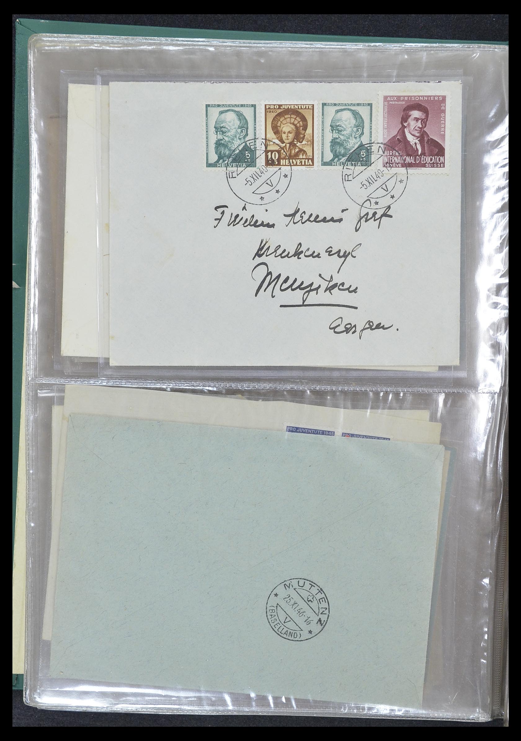 33302 130 - Postzegelverzameling 33302 Zwitserland brieven en kaarten 1899-1948.