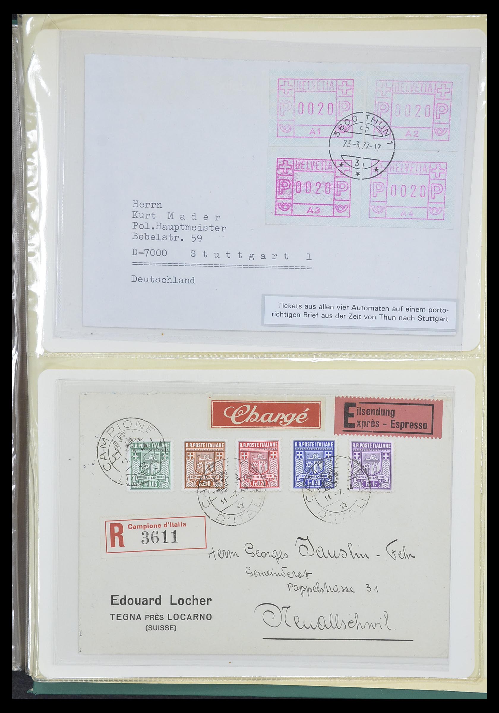 33302 135 - Postzegelverzameling 33302 Zwitserland brieven en kaarten 1899-1948.