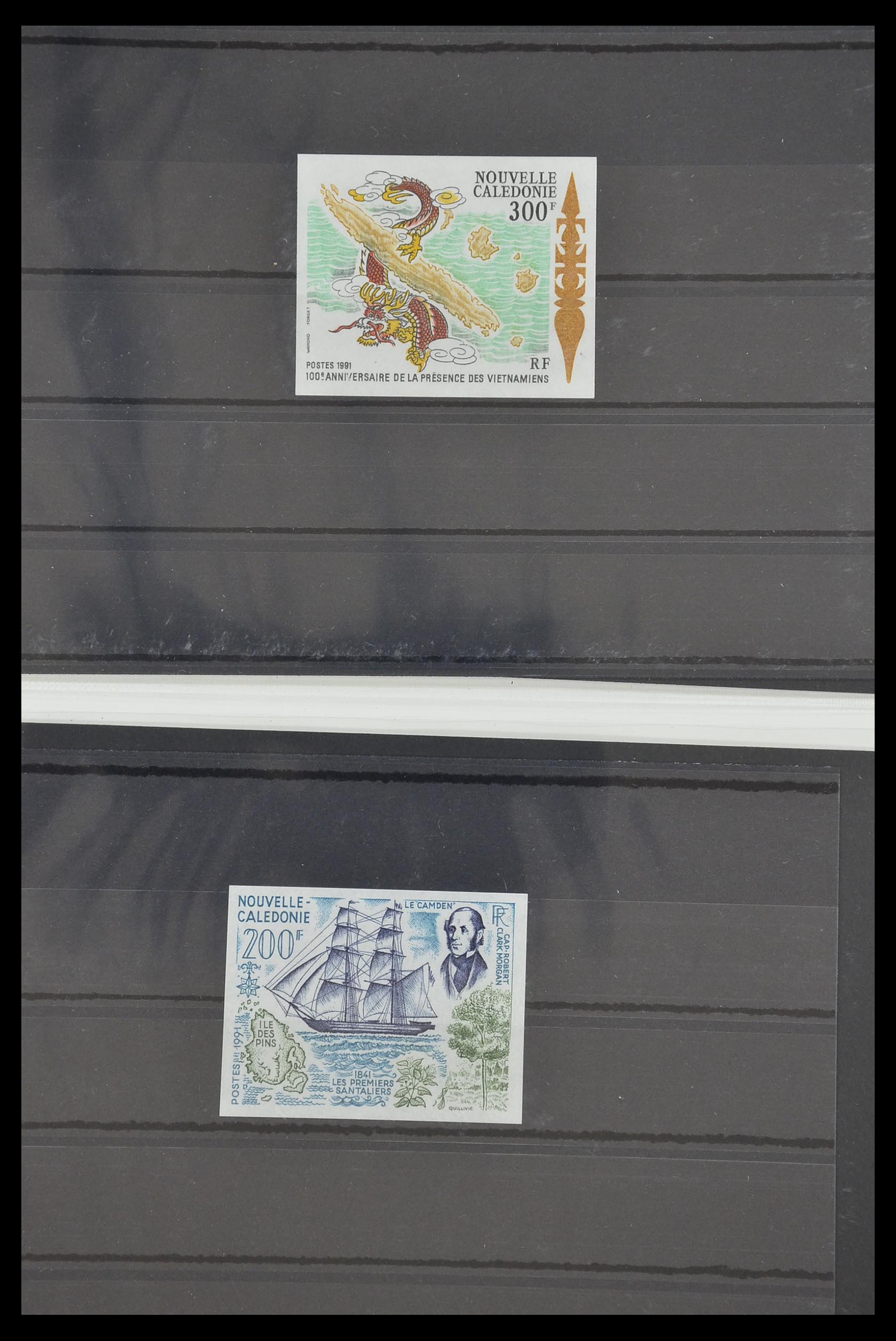 33304 010 - Postzegelverzameling 33304 Nieuw Caledonië ONGETAND 1990-1997.